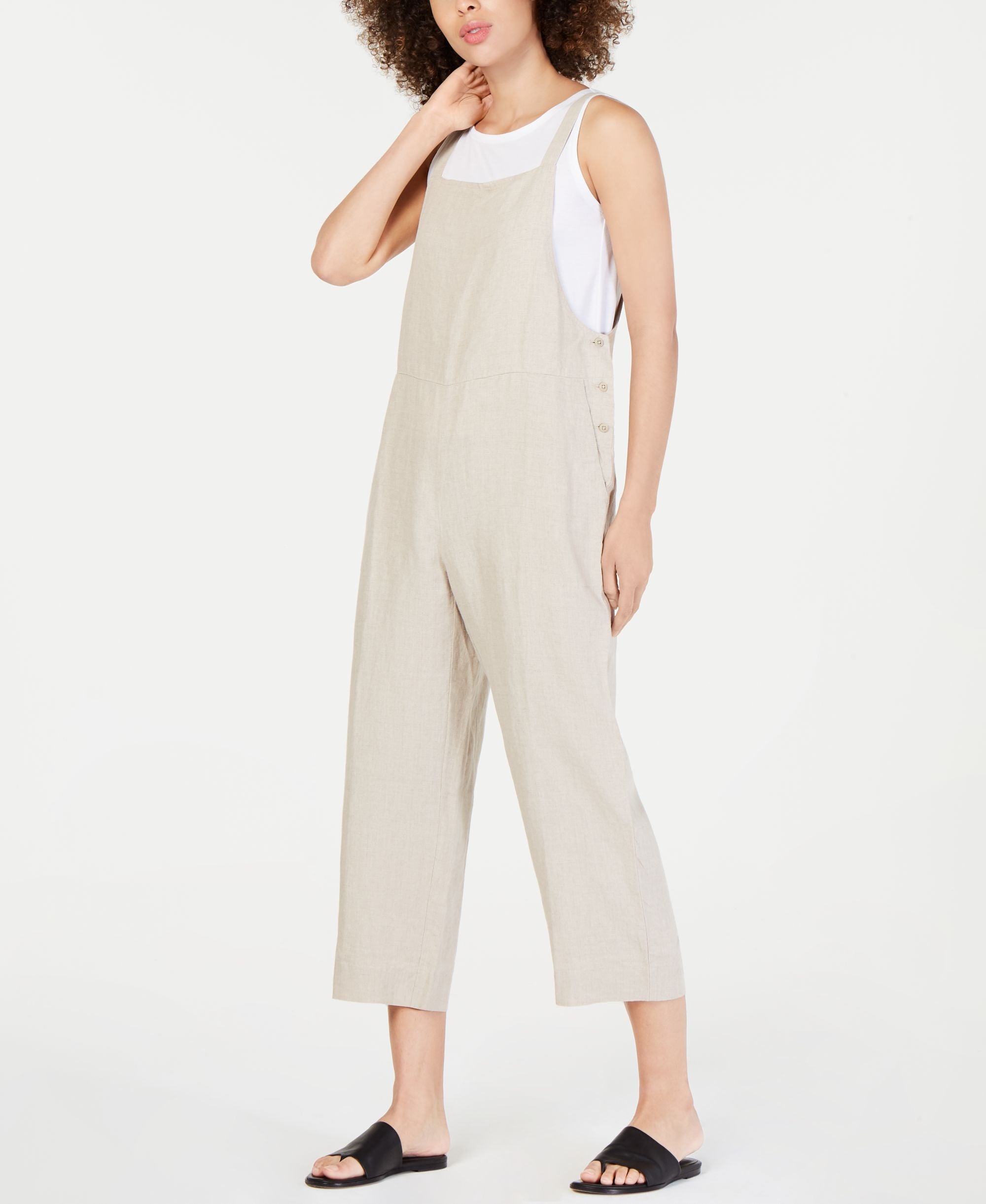 Eileen Fisher Organic Cotton Cropped Jumpsuit