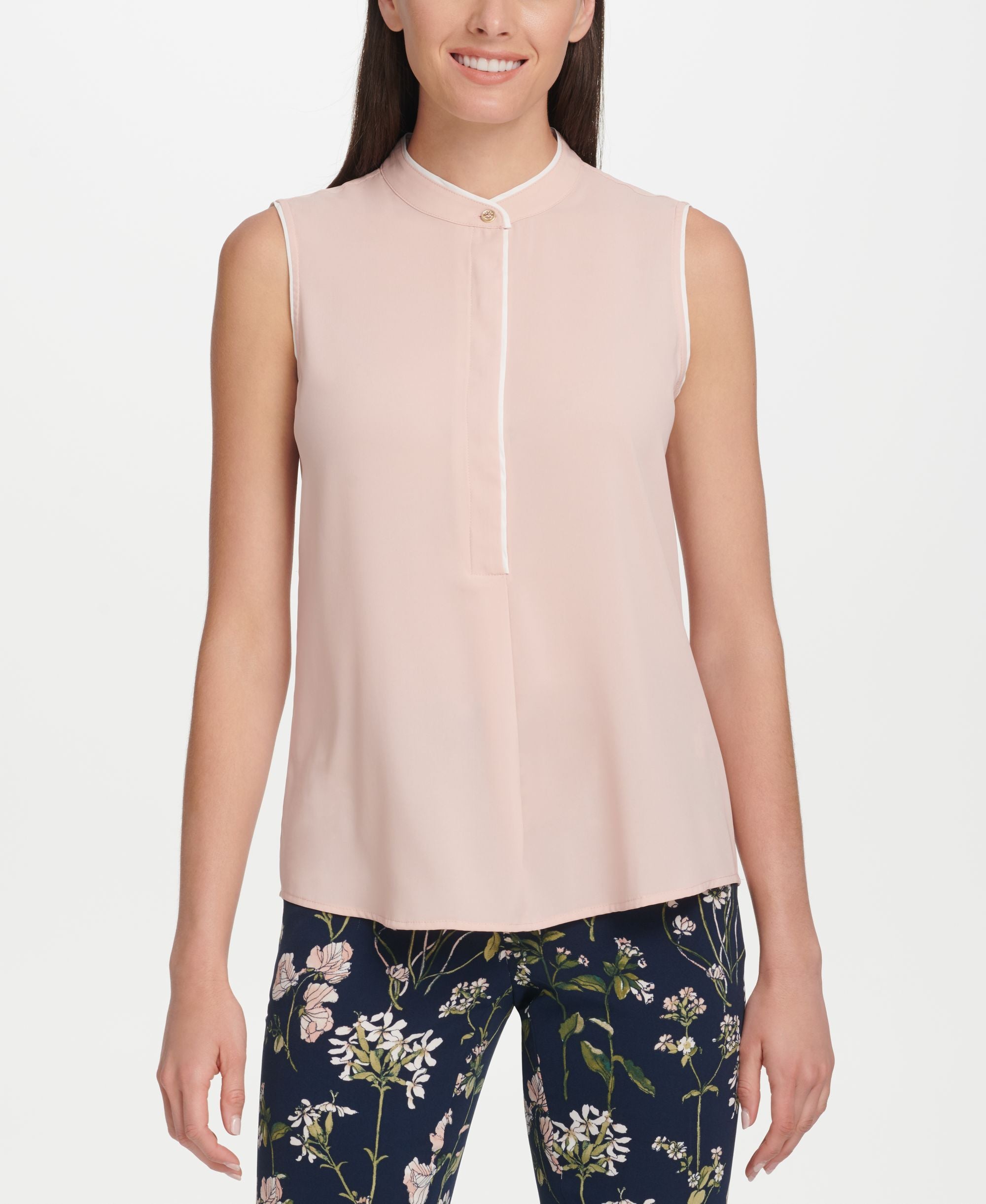 Tommy Hilfiger Mandarin Collar Blouse