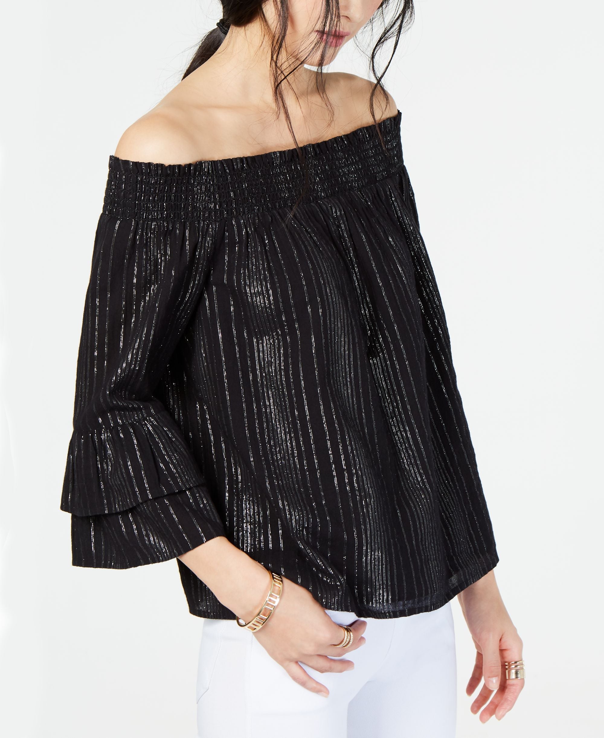 INC Shine Off-The-Shoulder Top