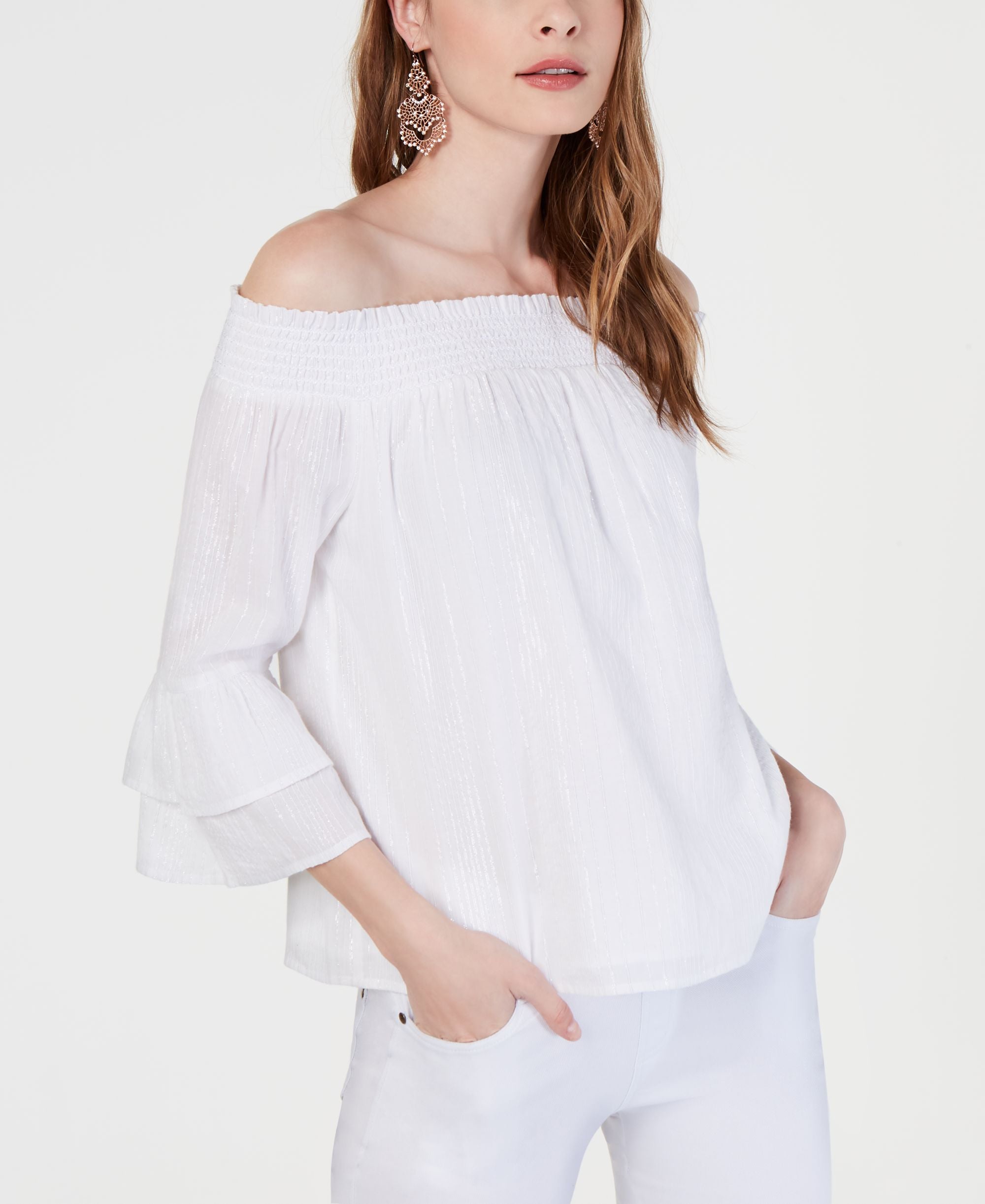 INC Shine Off-The-Shoulder Top