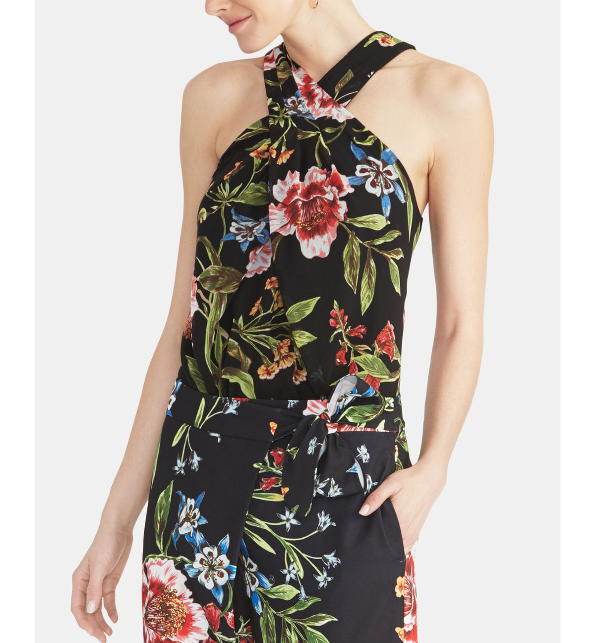 Rachel Rachel Roy Scarlett Floral Print Halter Top
