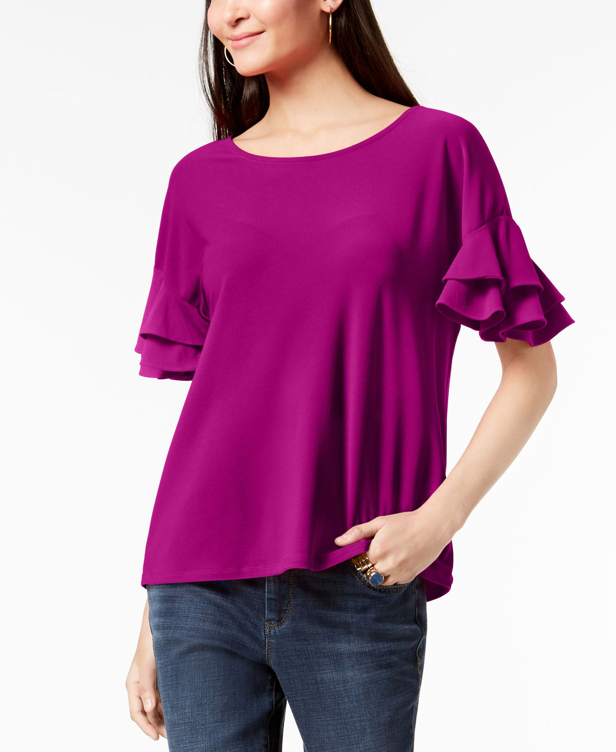 Ruffled Sleeve Top