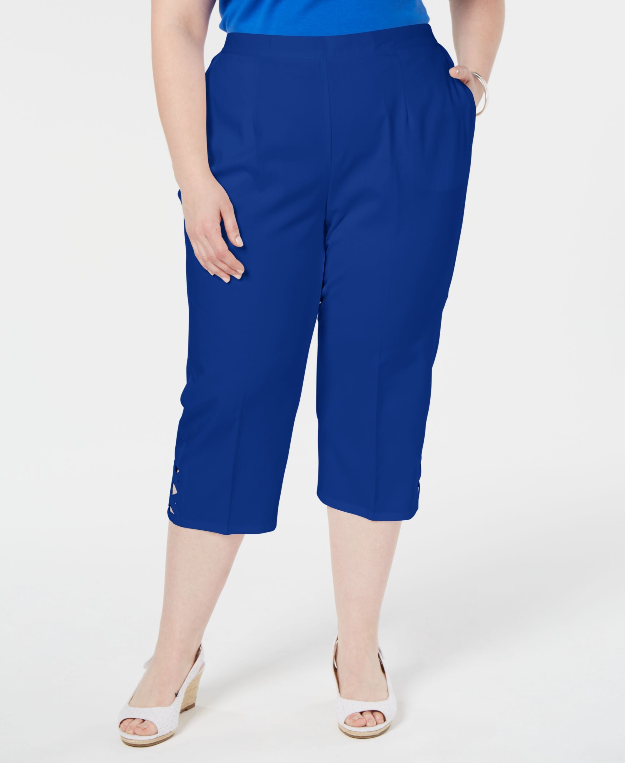 Alfred Dunner Plus Size Waikiki Cropped Pants