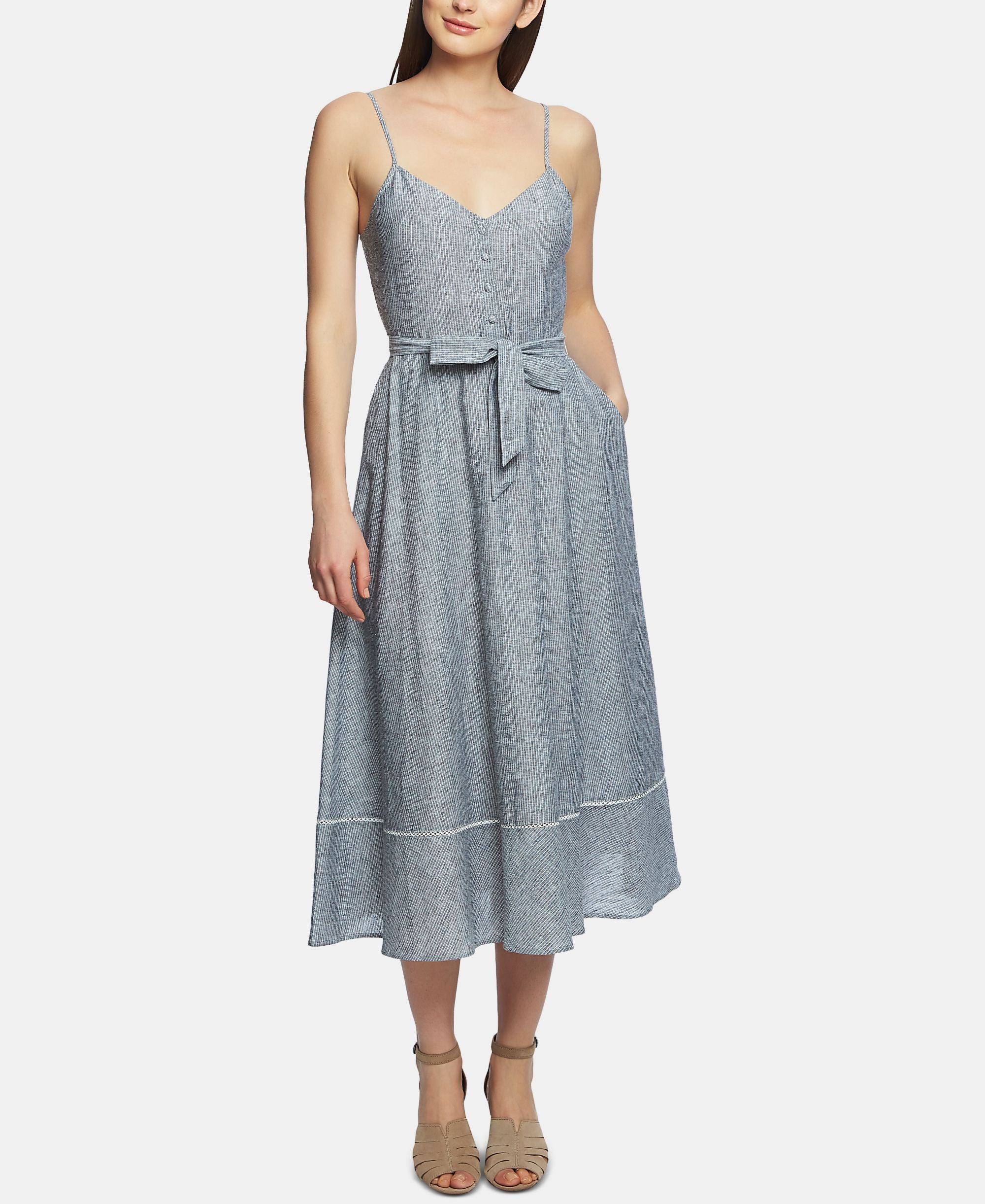 1.State Striped Midi Dress