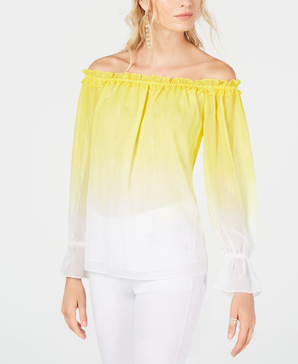 INC Ombré Off-The-Shoulder Top
