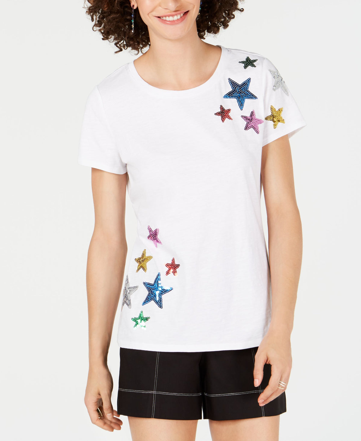 INC Sequined Stars T-Shirt
