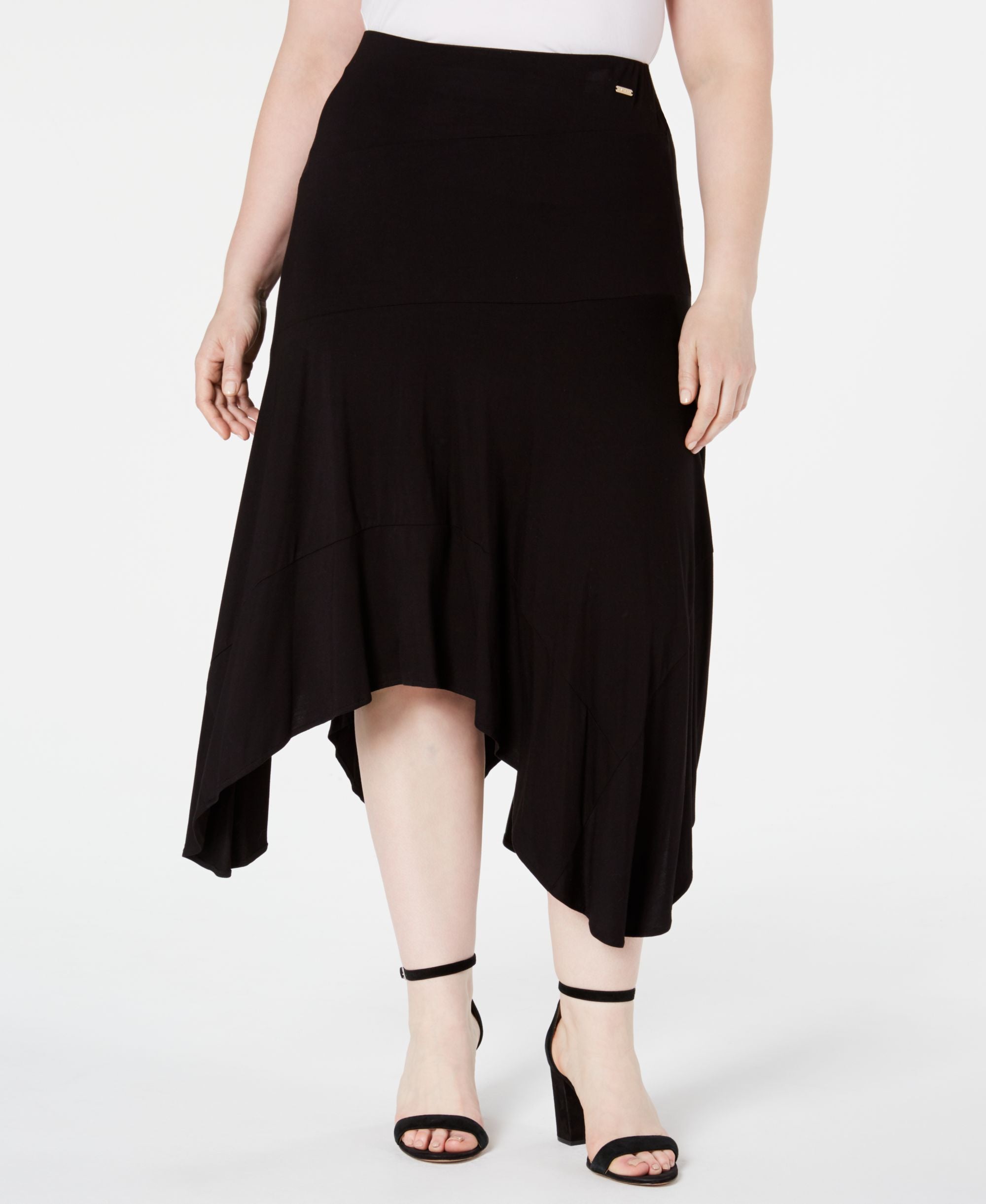 Calvin Klein Plus Size Handkerchief Hem Midi Skirt