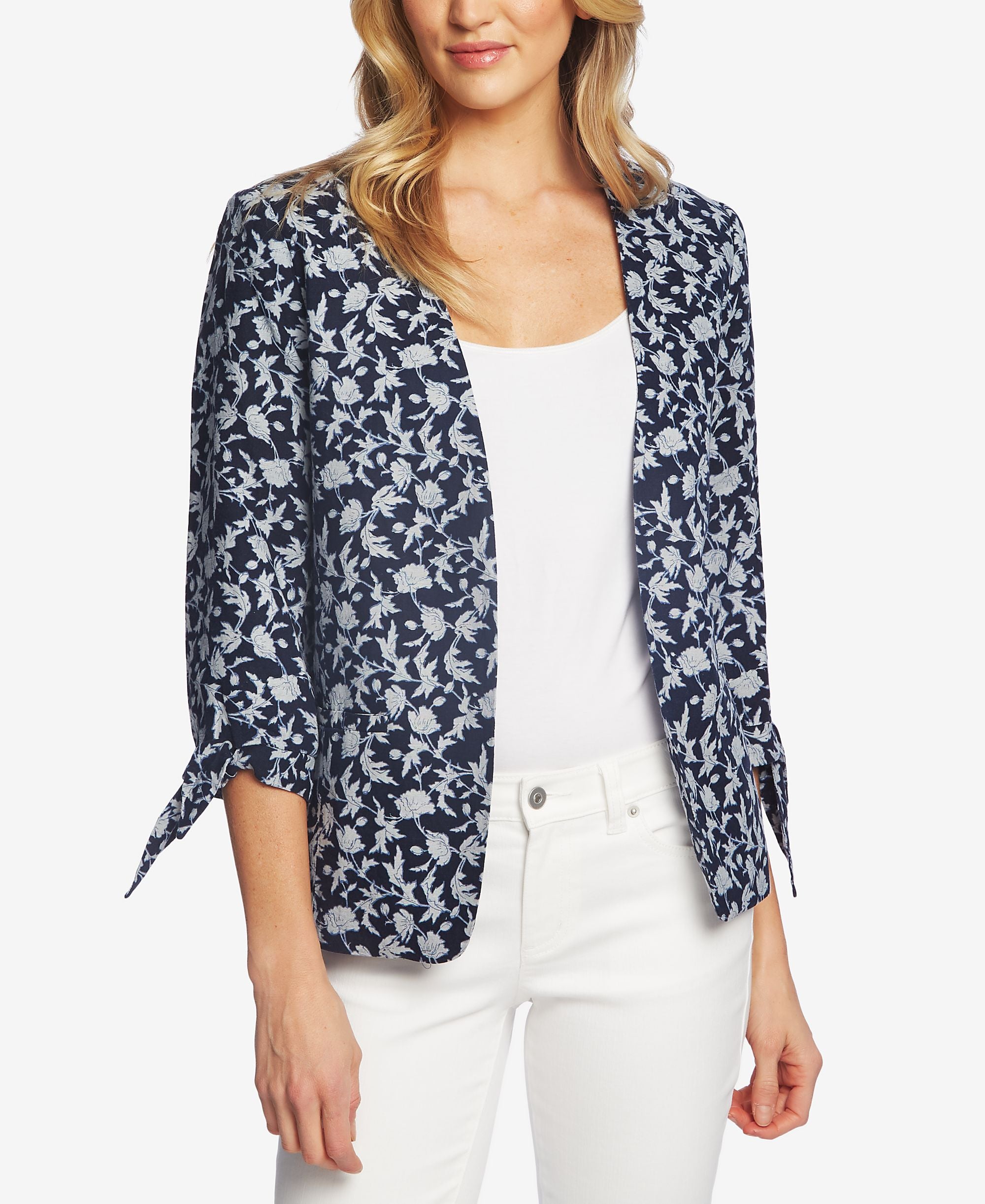 Cece Printed 3/4 Sleeve Jacket