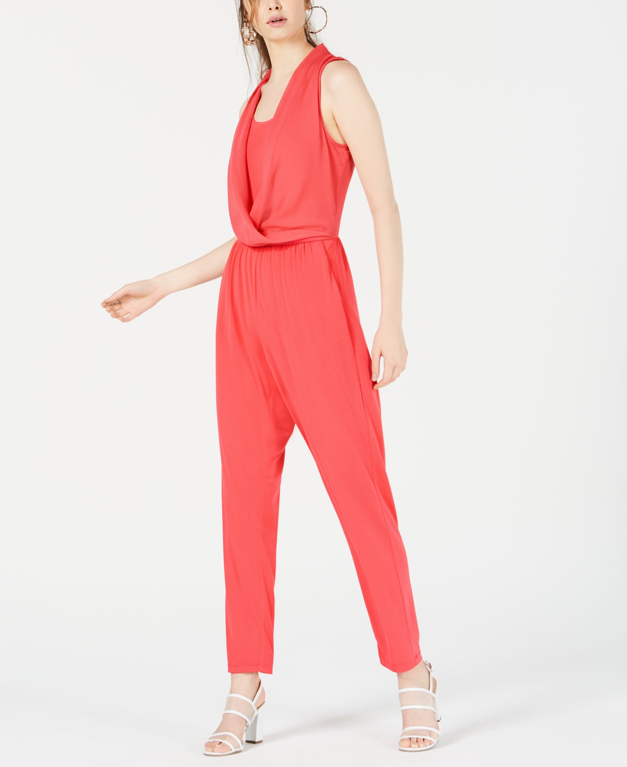 Sleeveless Draped Jumpsuit