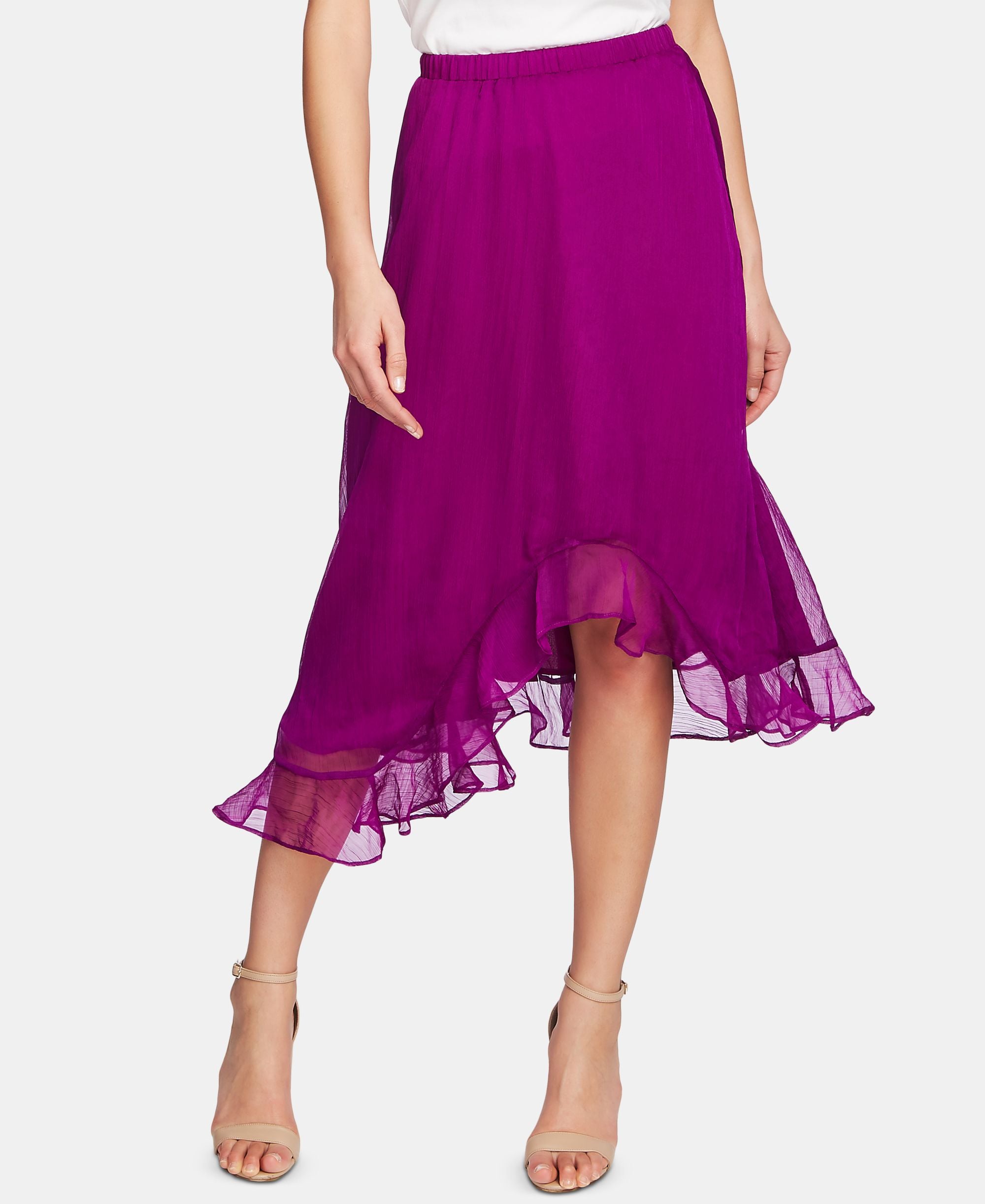 Vince Camuto Ruffled Asymmetrical Skirt