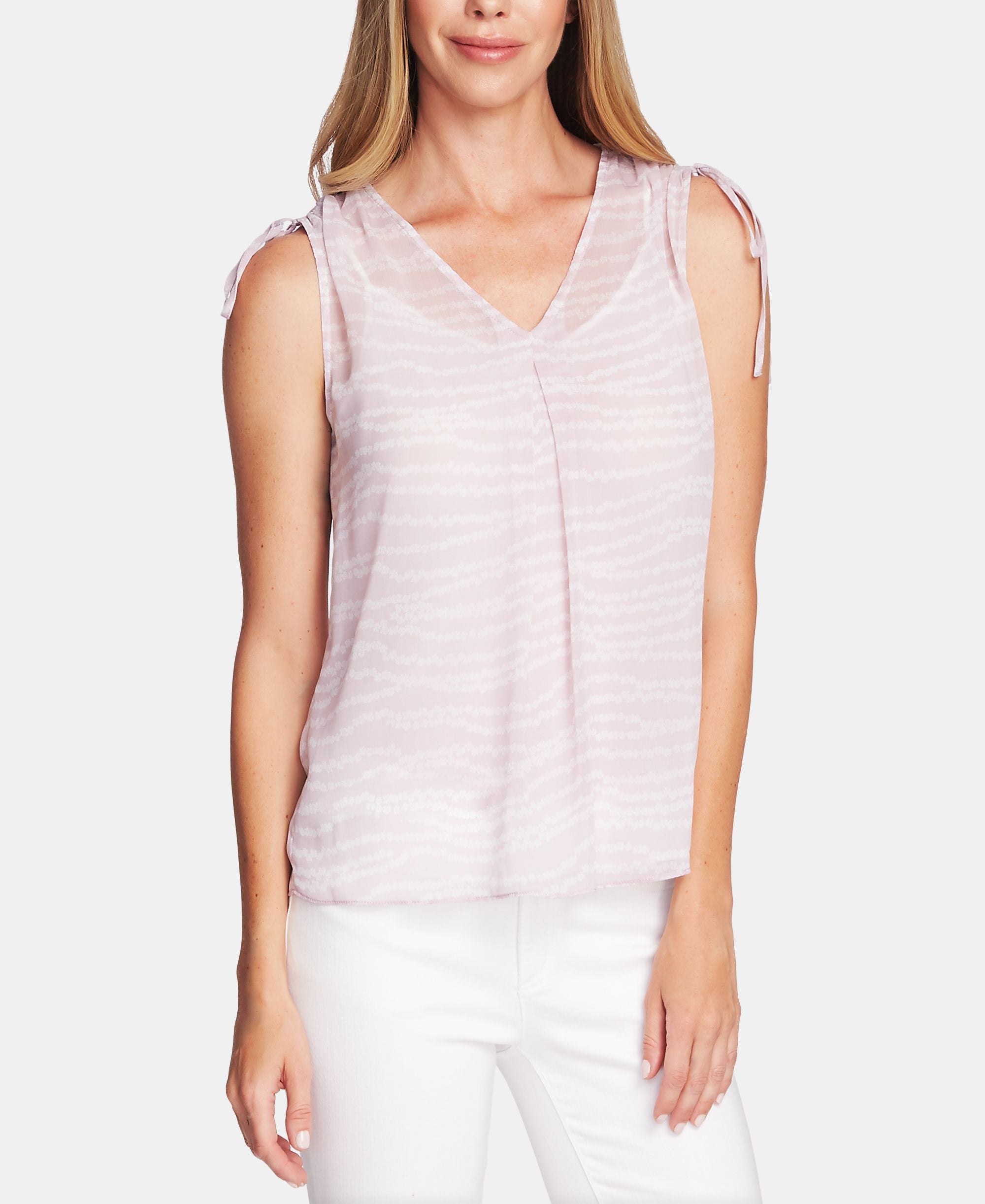 Vince Camuto Printed Chiffon Top