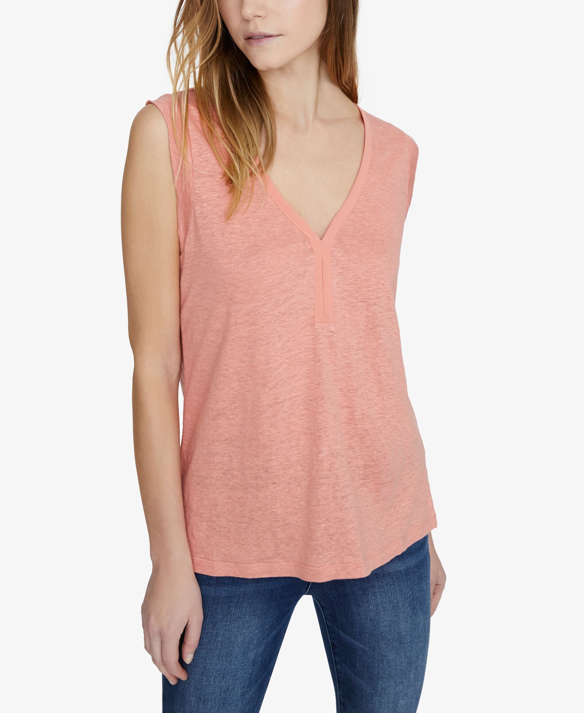 Laura V-Neck Solid T-Shirt
