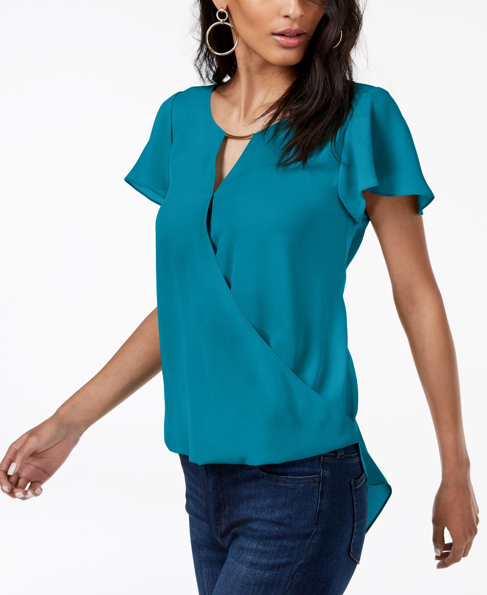 High Low Hardware Detail Top