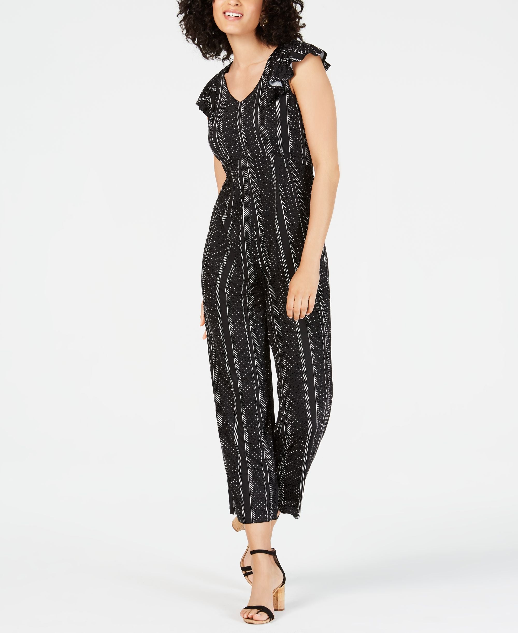 NY Collection Petite Flutter Sleeve Jumpsuit