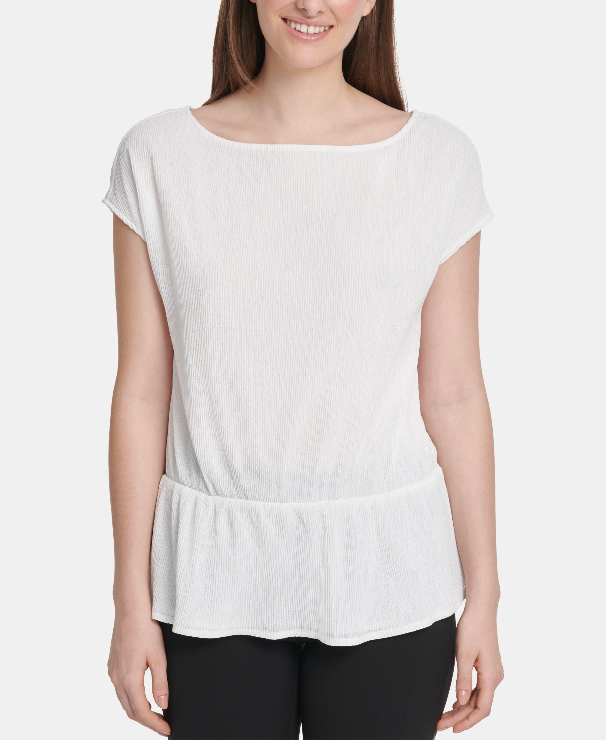 DKNY Peplum Hem Top