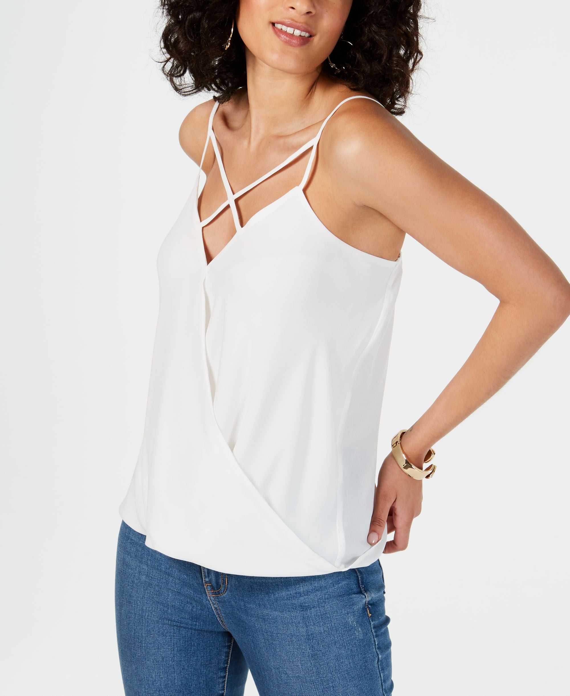 Strappy-Trim Tank Top
