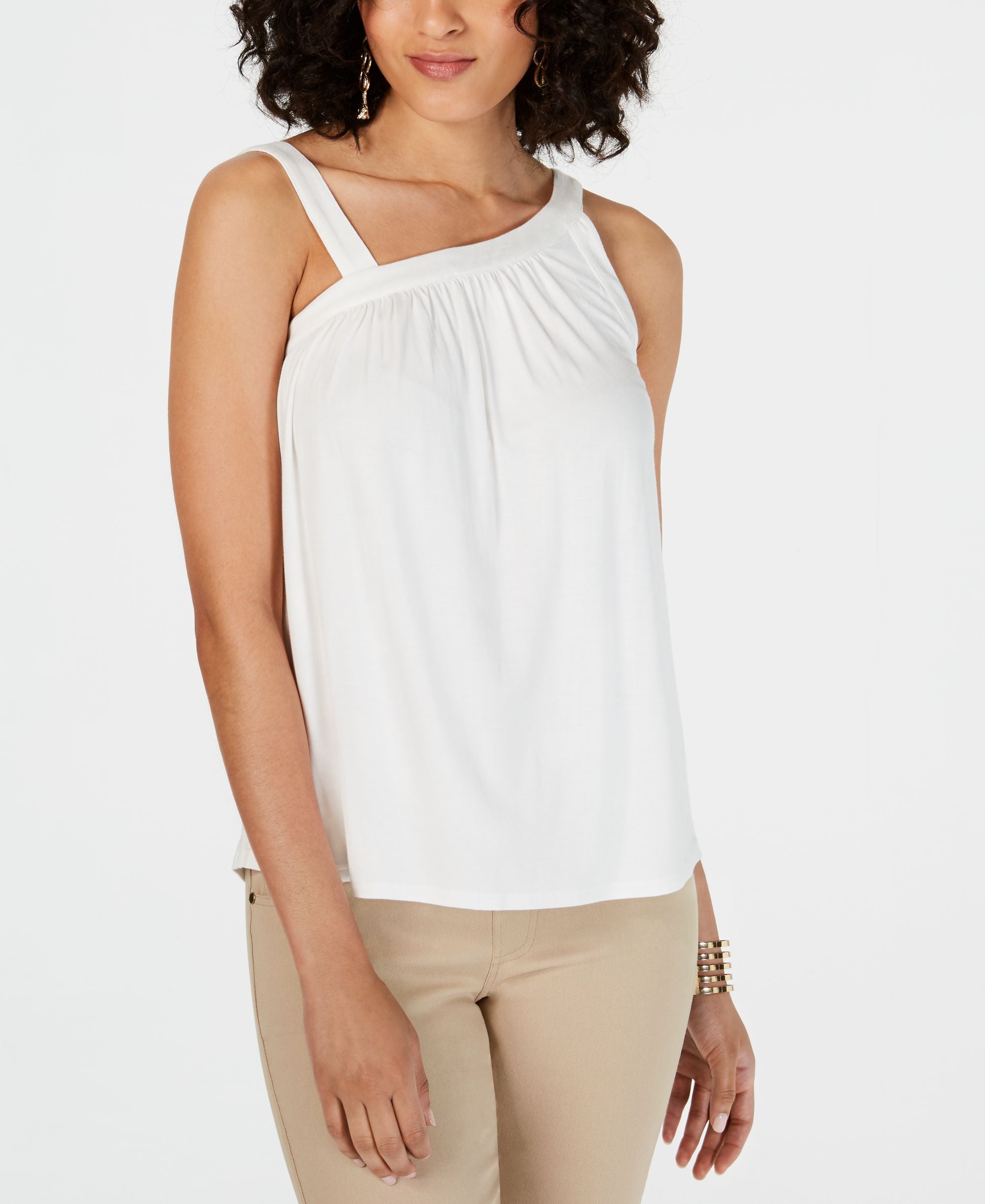 Thalia Sodi Asymmetric Neck Sleeveless Top