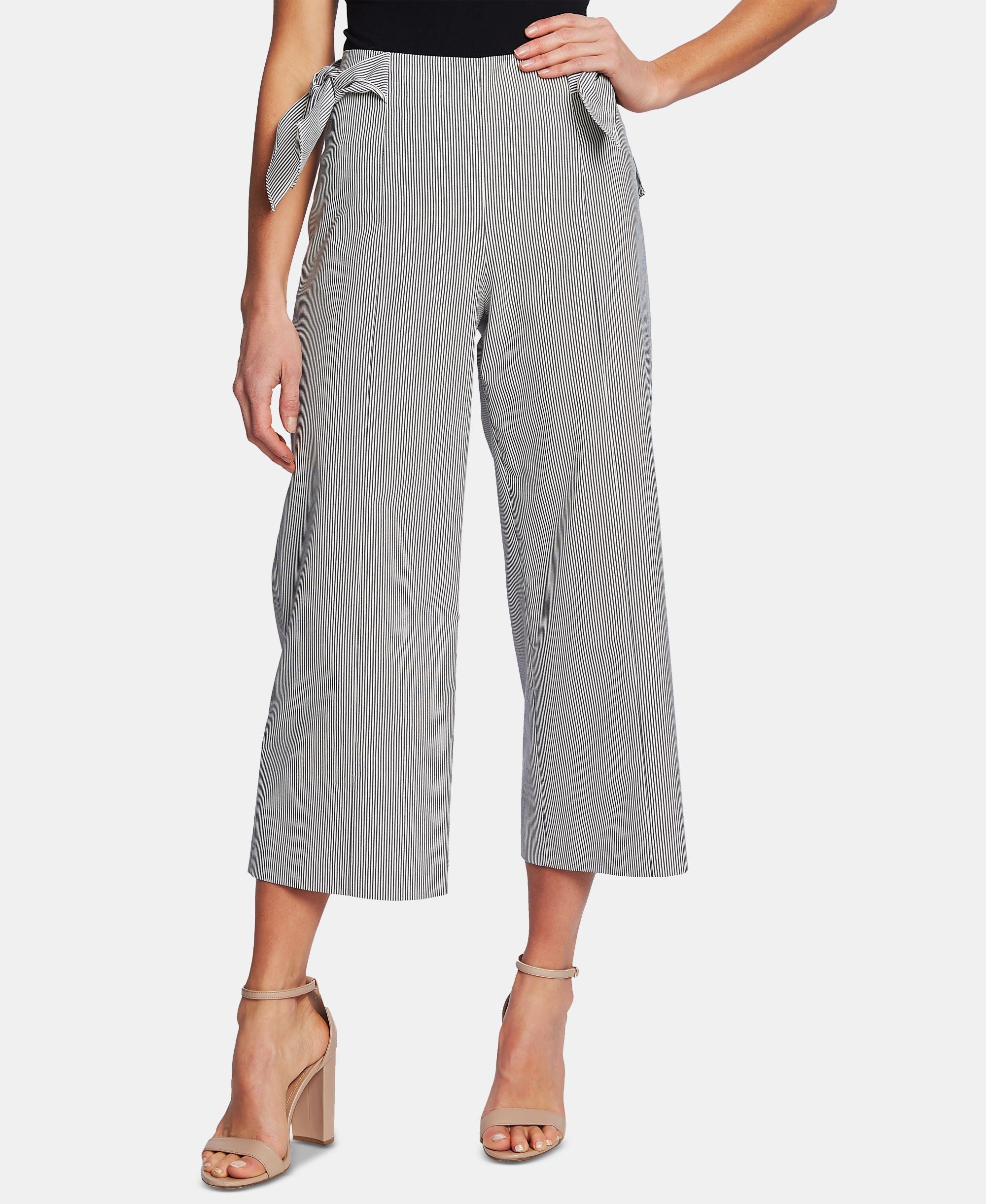 Cece Striped Cropped Seersucker Pants