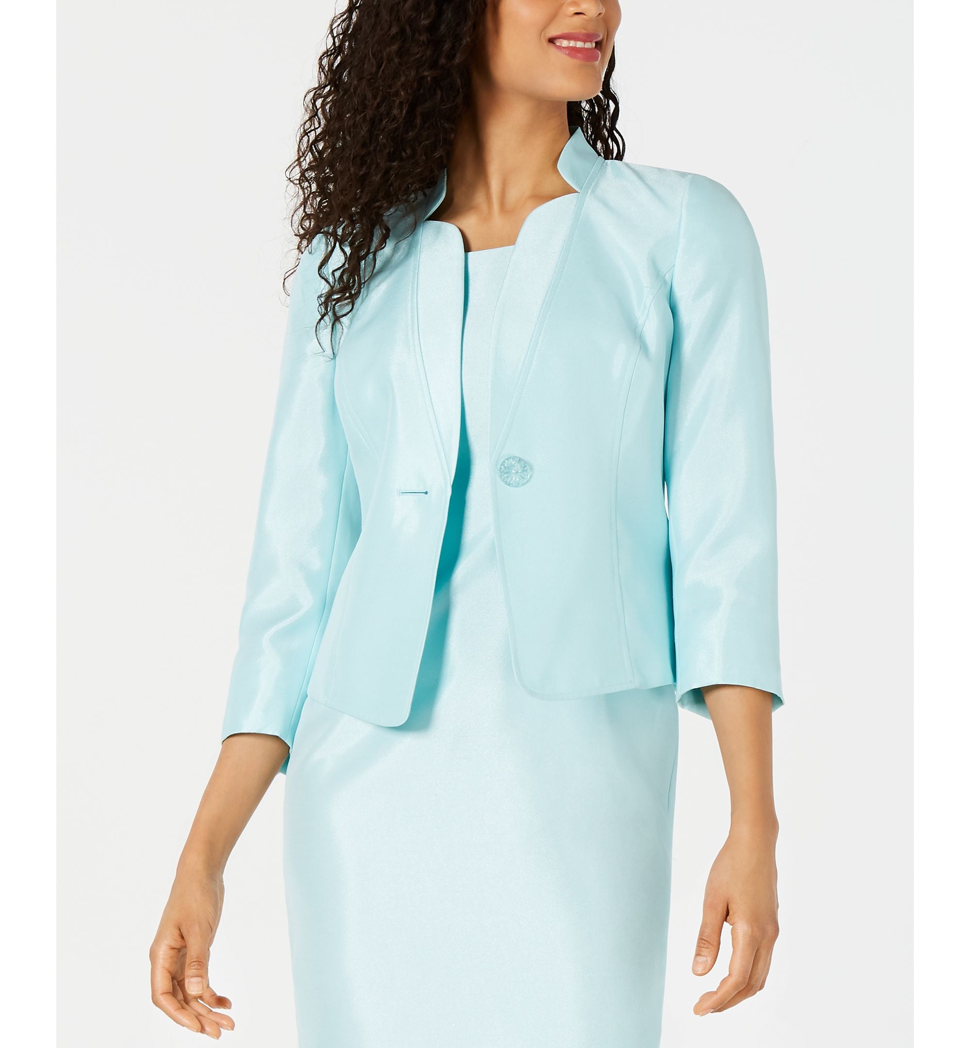 Kasper Shiny One Button Jacket