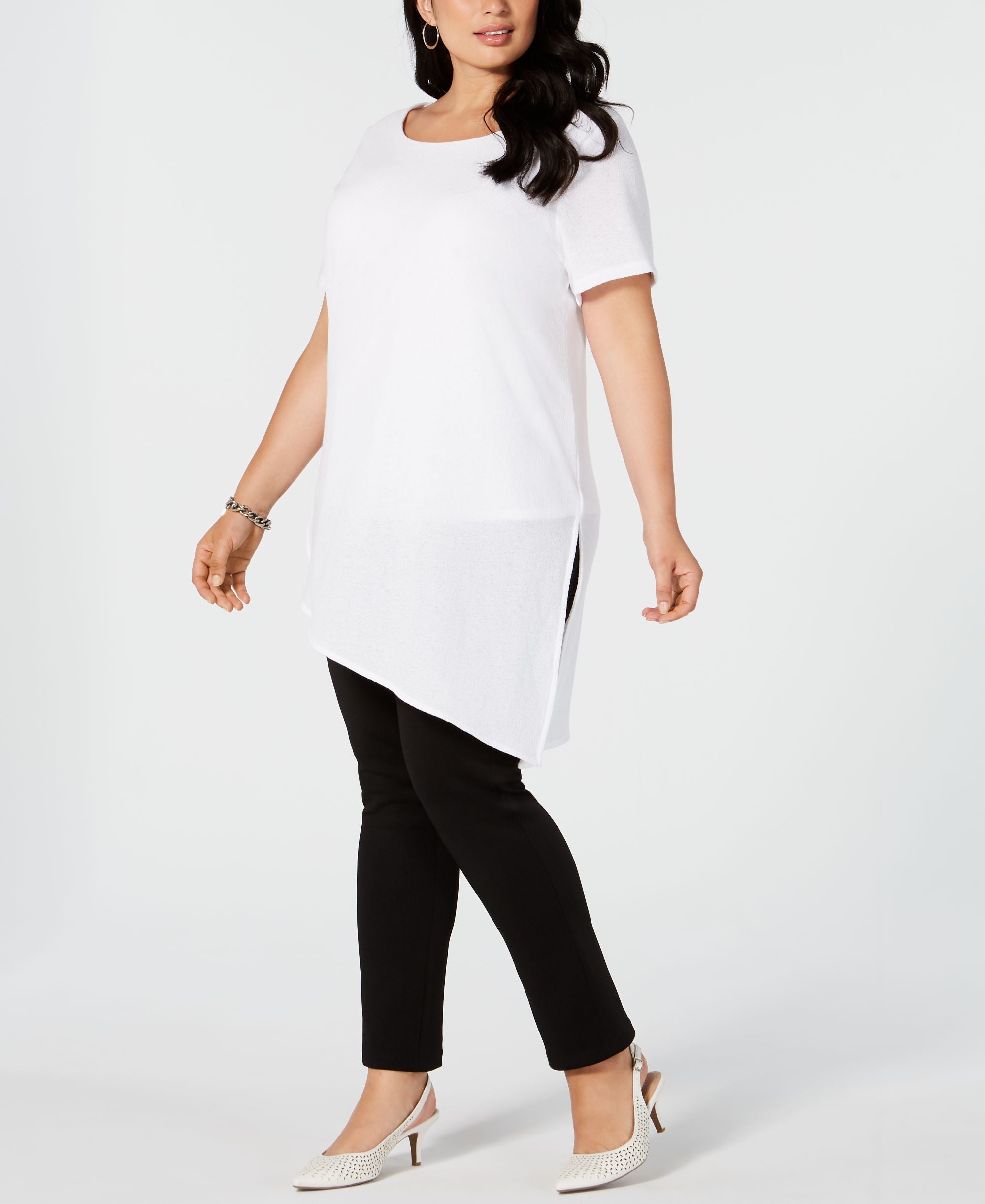 Alfani Plus Size Asymmetric Tunic Top