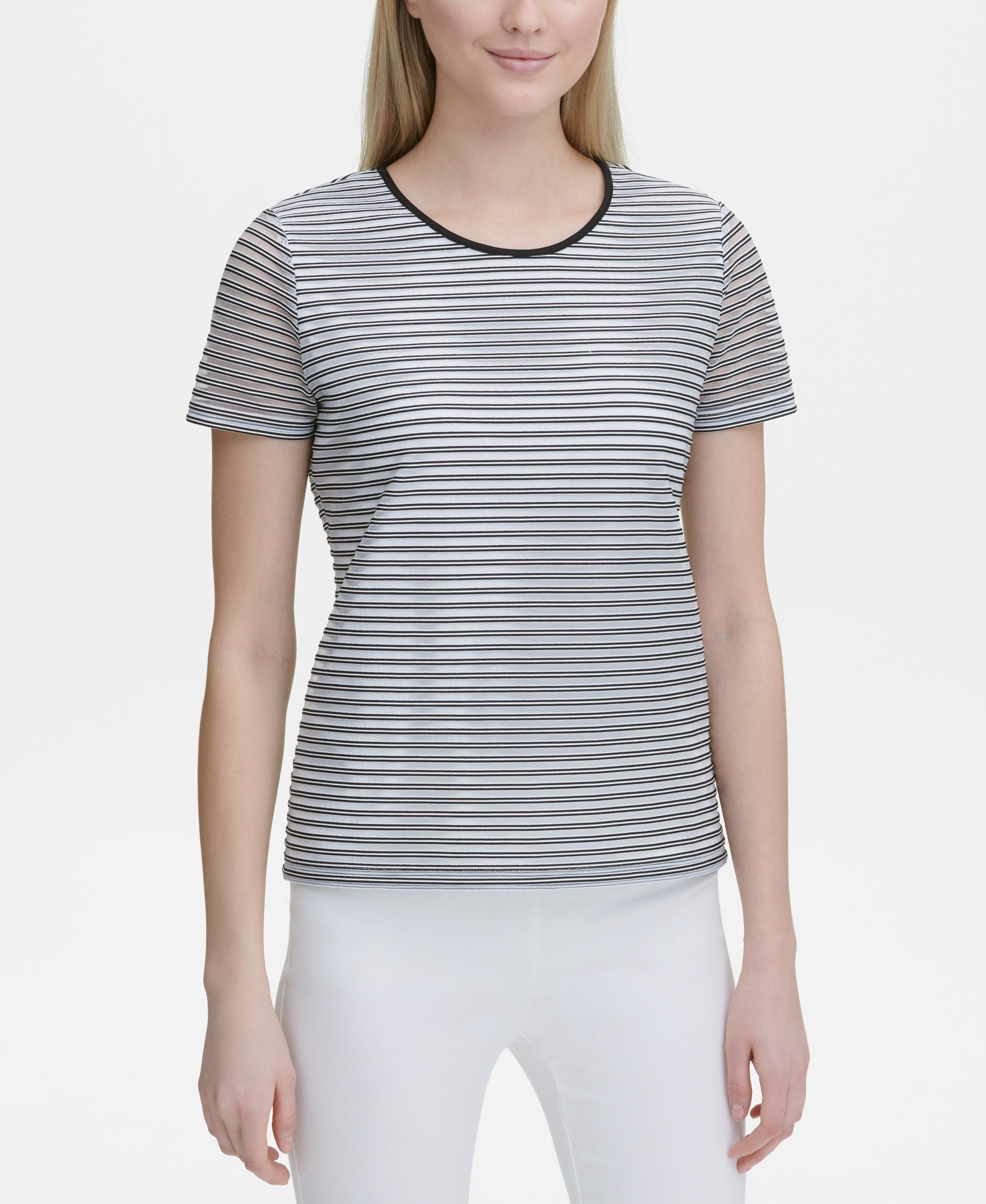 Sheer-Stripe Top