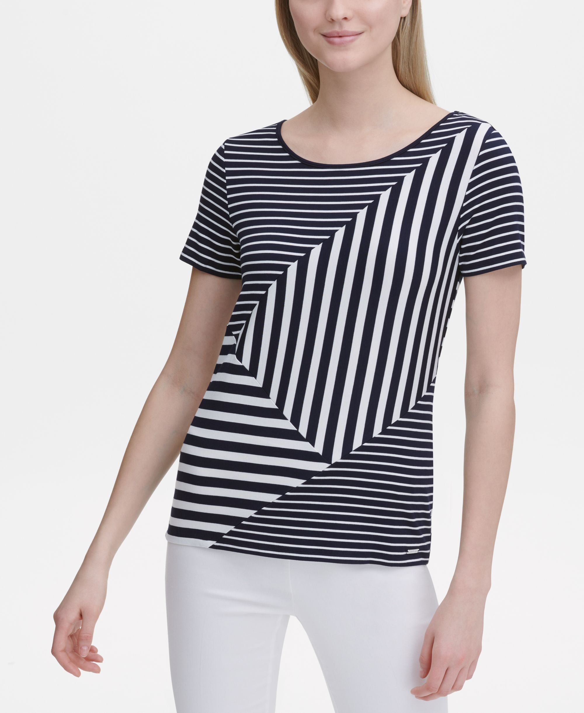 Short-Sleeve Multi-Stripe T-Shirt