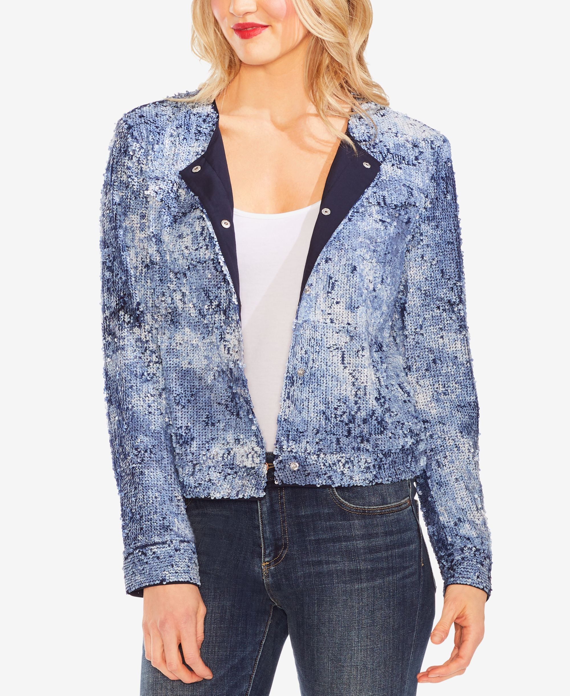 Vince Camuto Sequined Bomber Jacket