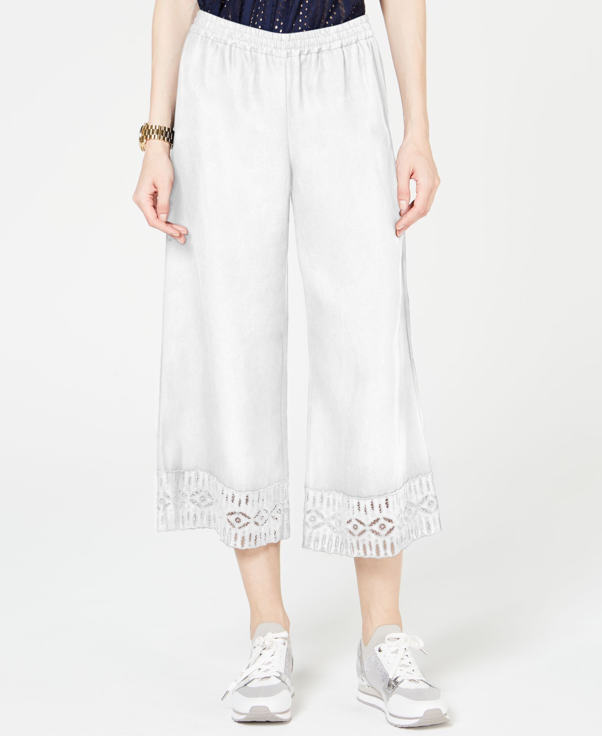 Michael Michael Kors Lace Trim Cropped Pants