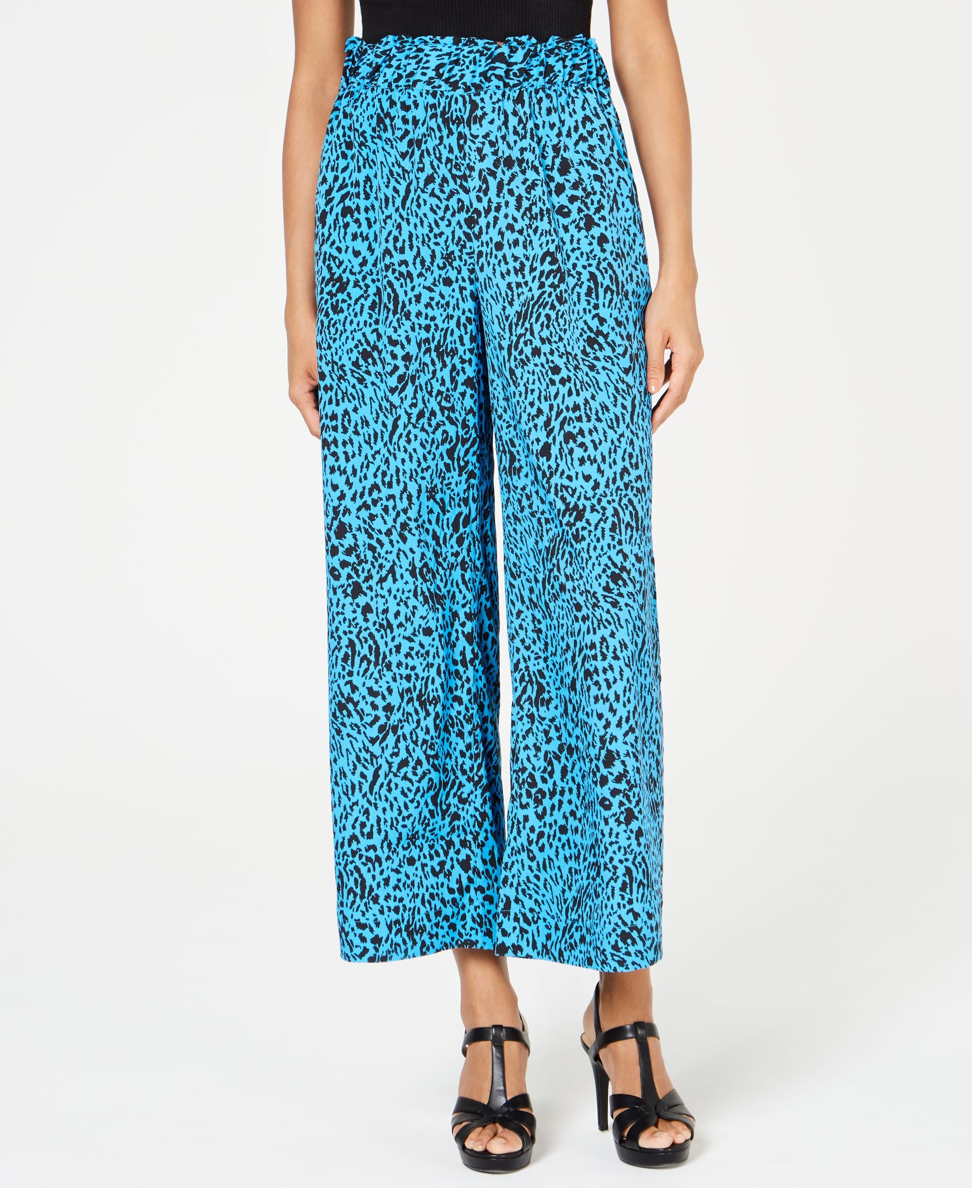 Thalia Sodi Animal Print Wide Leg Pants