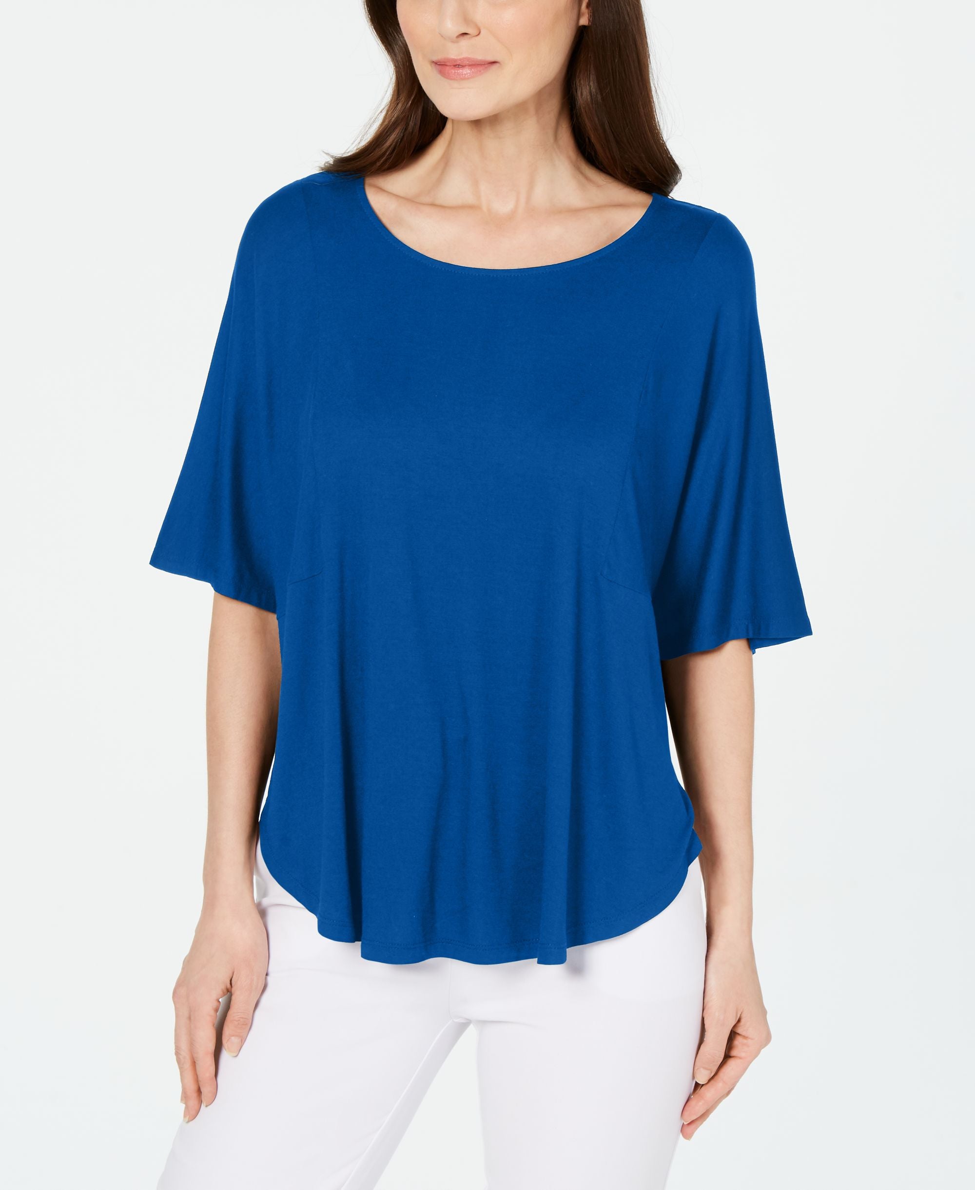 Alfani Scoop Neck Batwing Sleeve Top