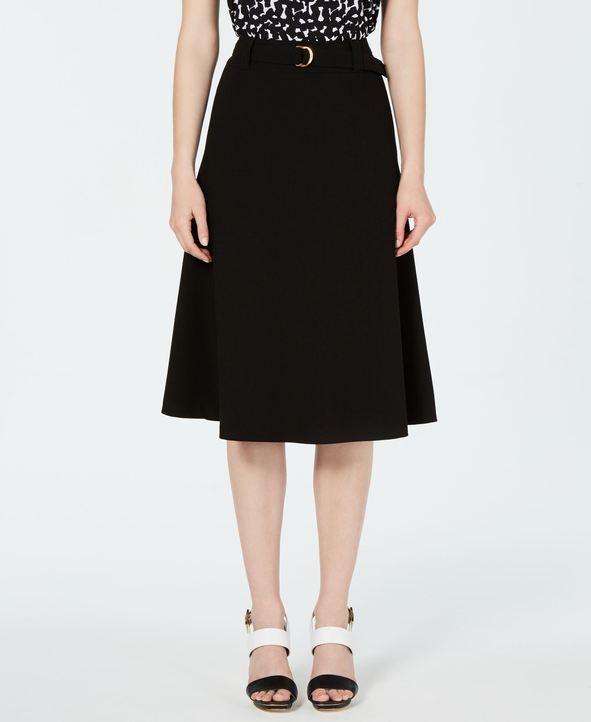 Calvin Klein Belted Midi Skirt