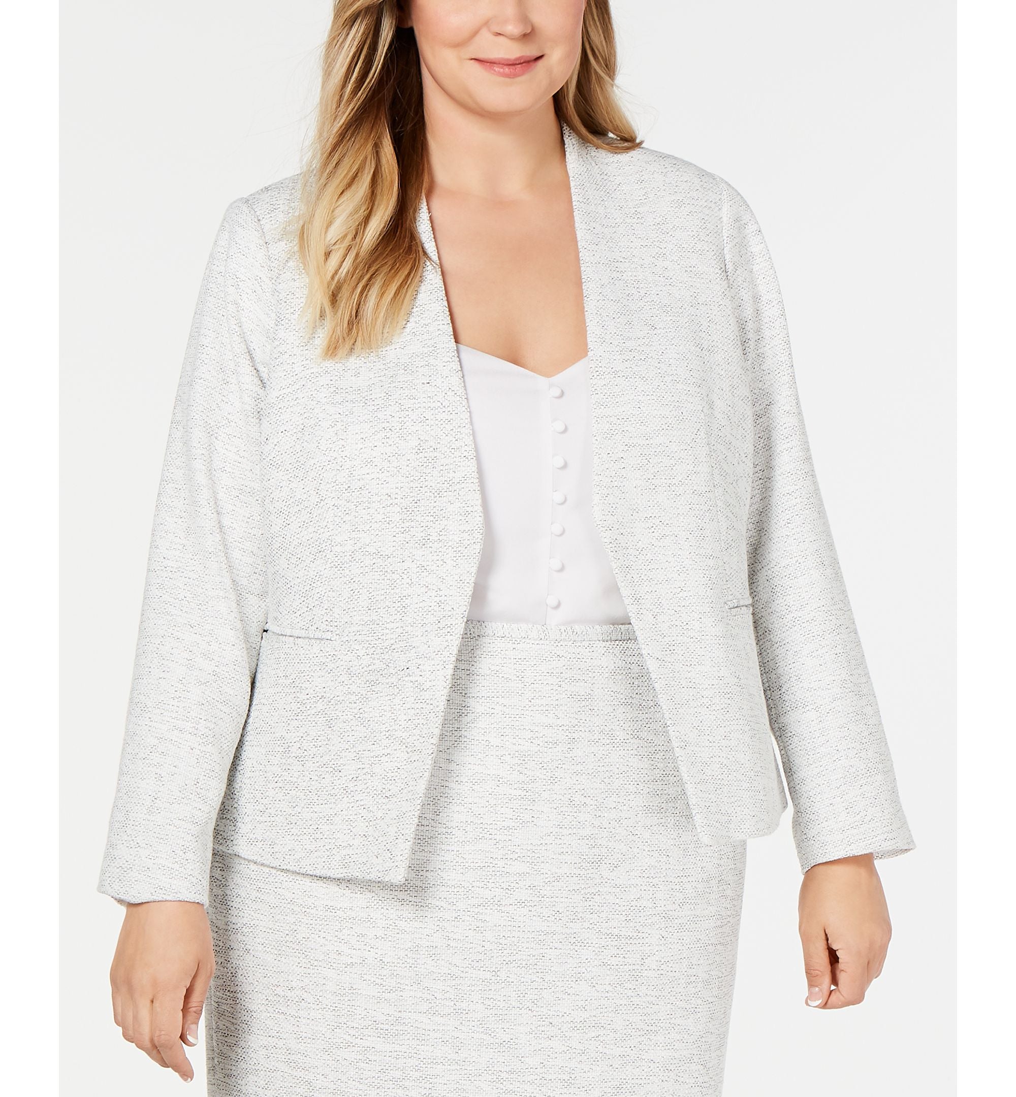 Calvin Klein Plus Size Asymmetrical Jacket