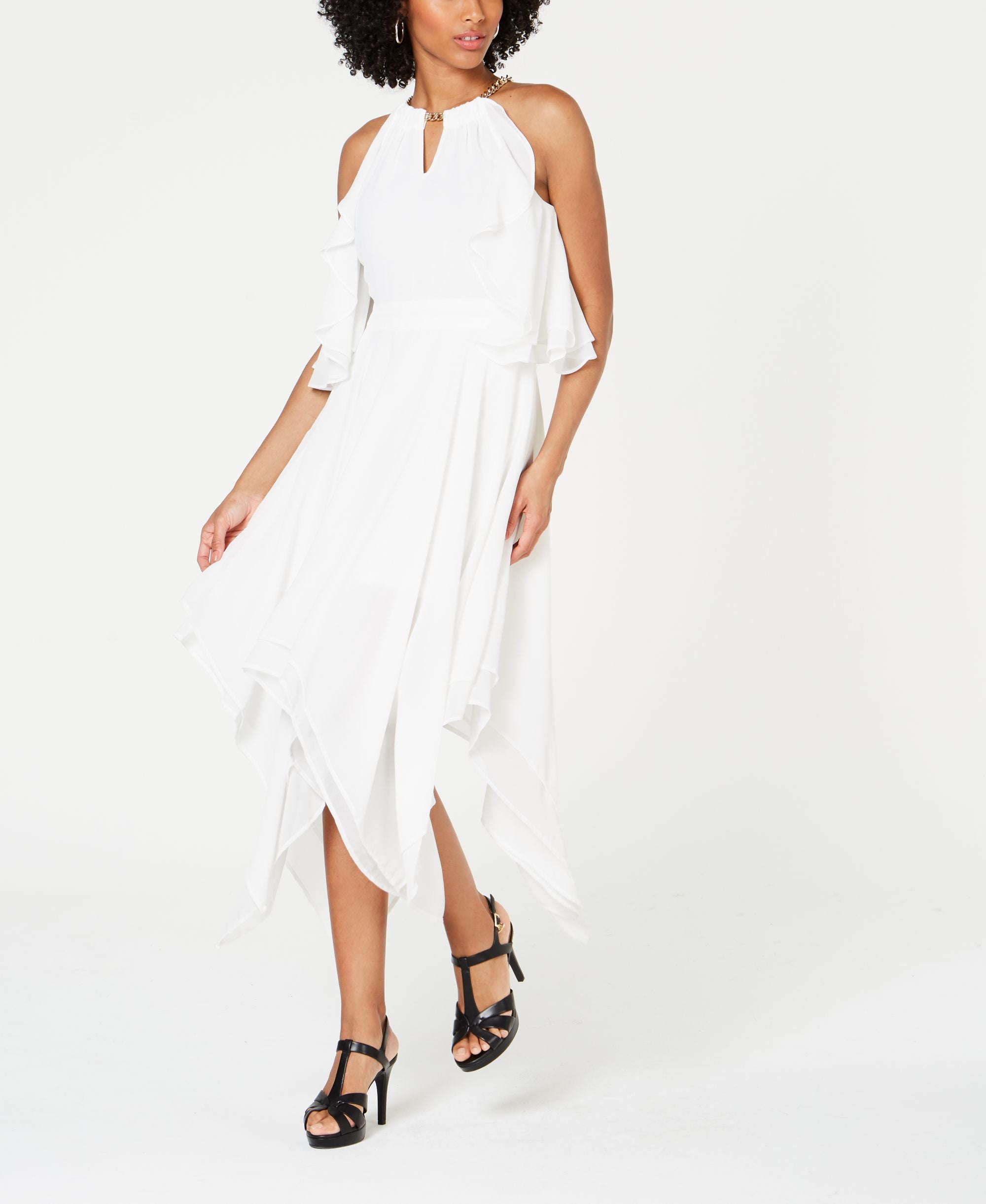 Thalia Sodi Chain Neck Maxi Dress