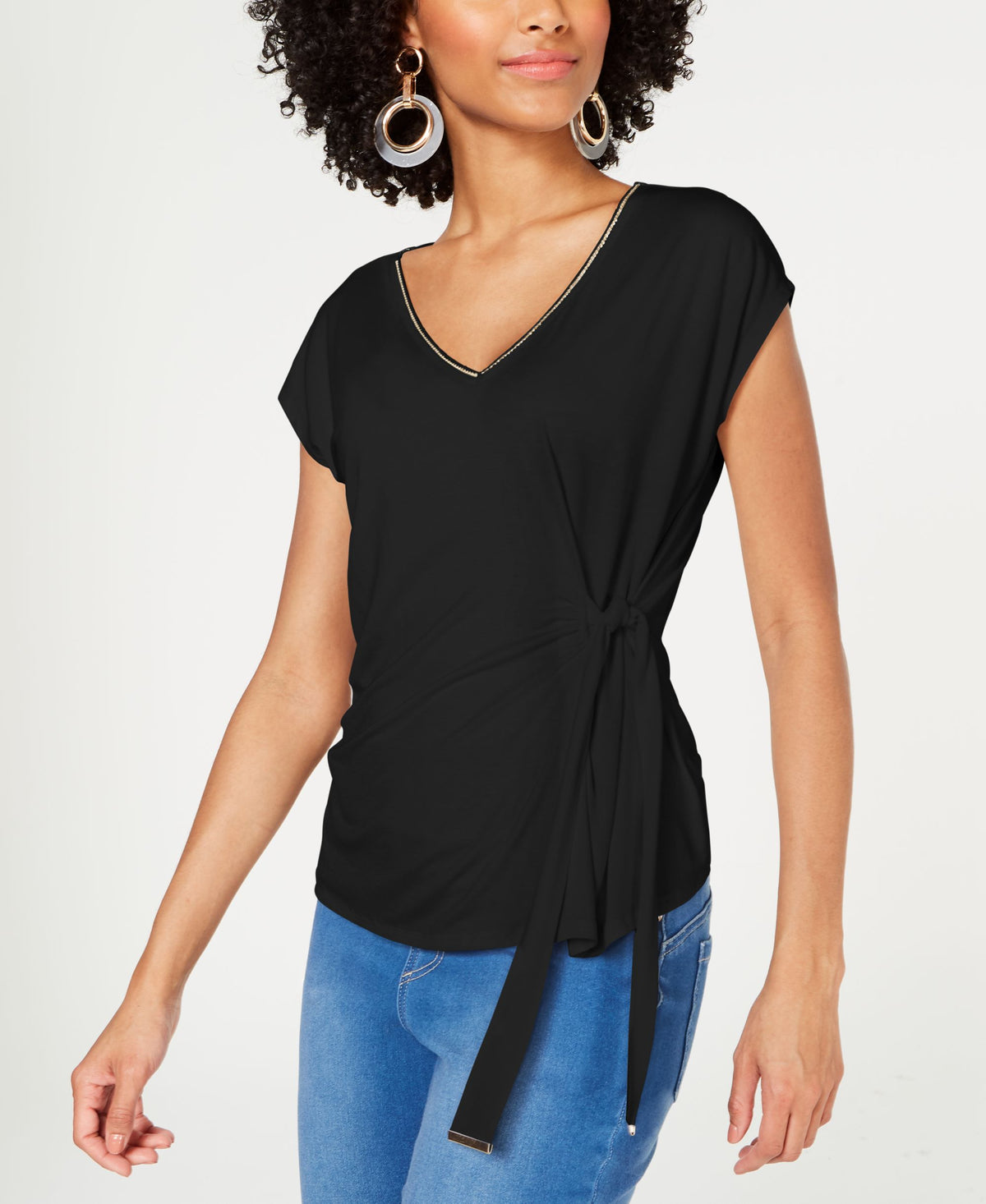 Thali Sodi Embellished Tie-Waist Top