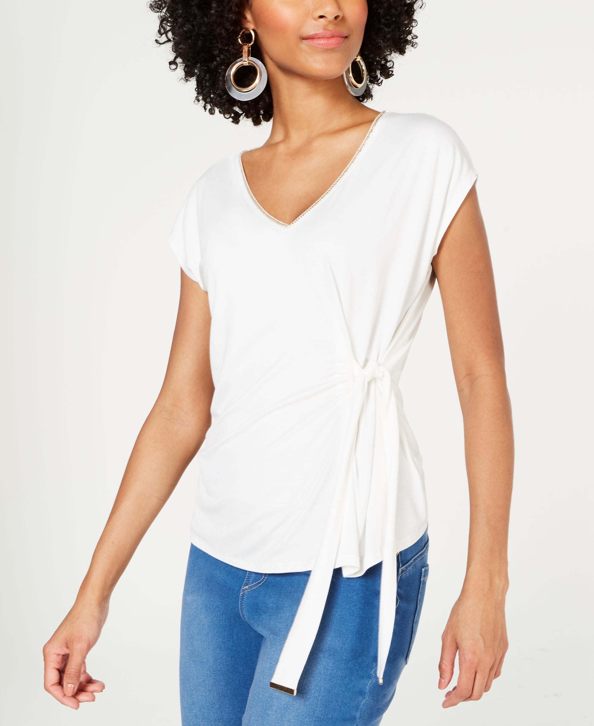 Thali Sodi Embellished Tie-Waist Top