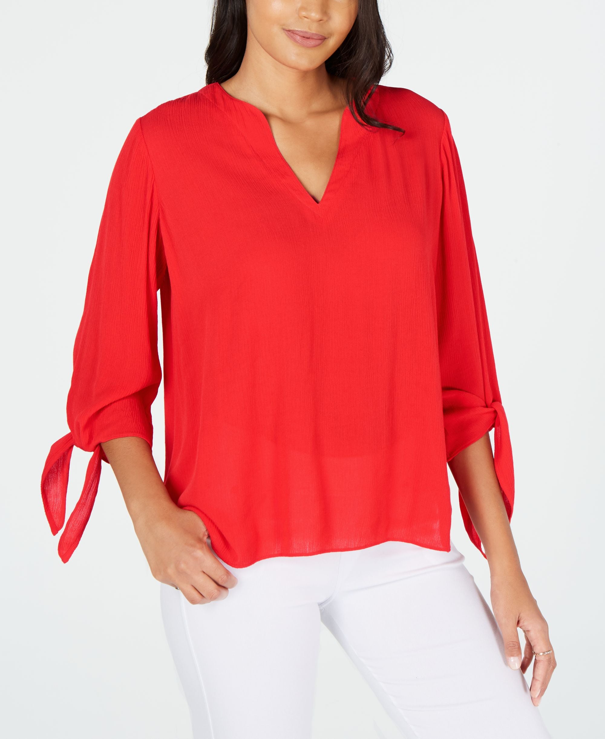 Michael Michael Kors V Neck Tie Sleeve Top Sizes