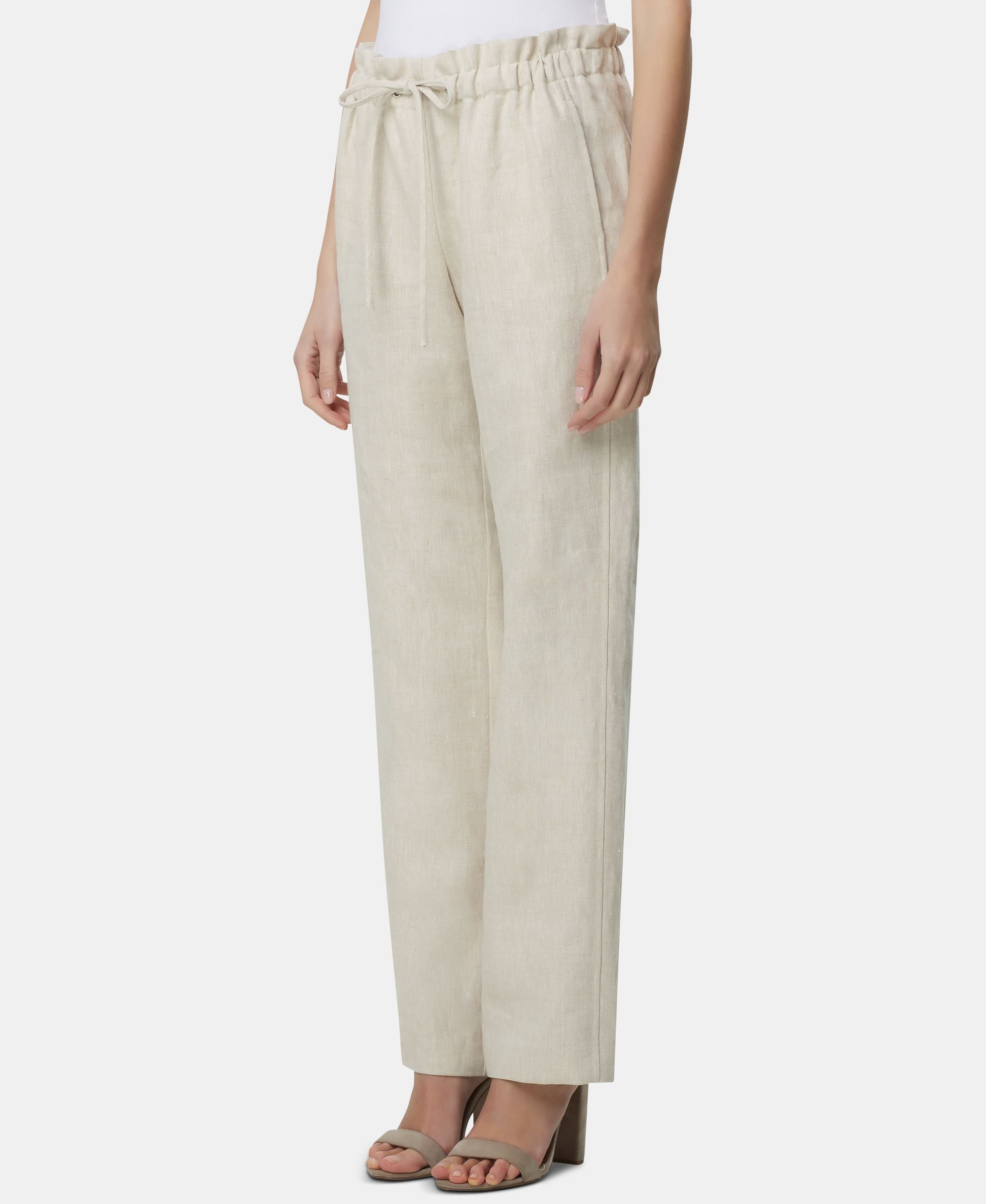 Linen Wide-Leg Pants