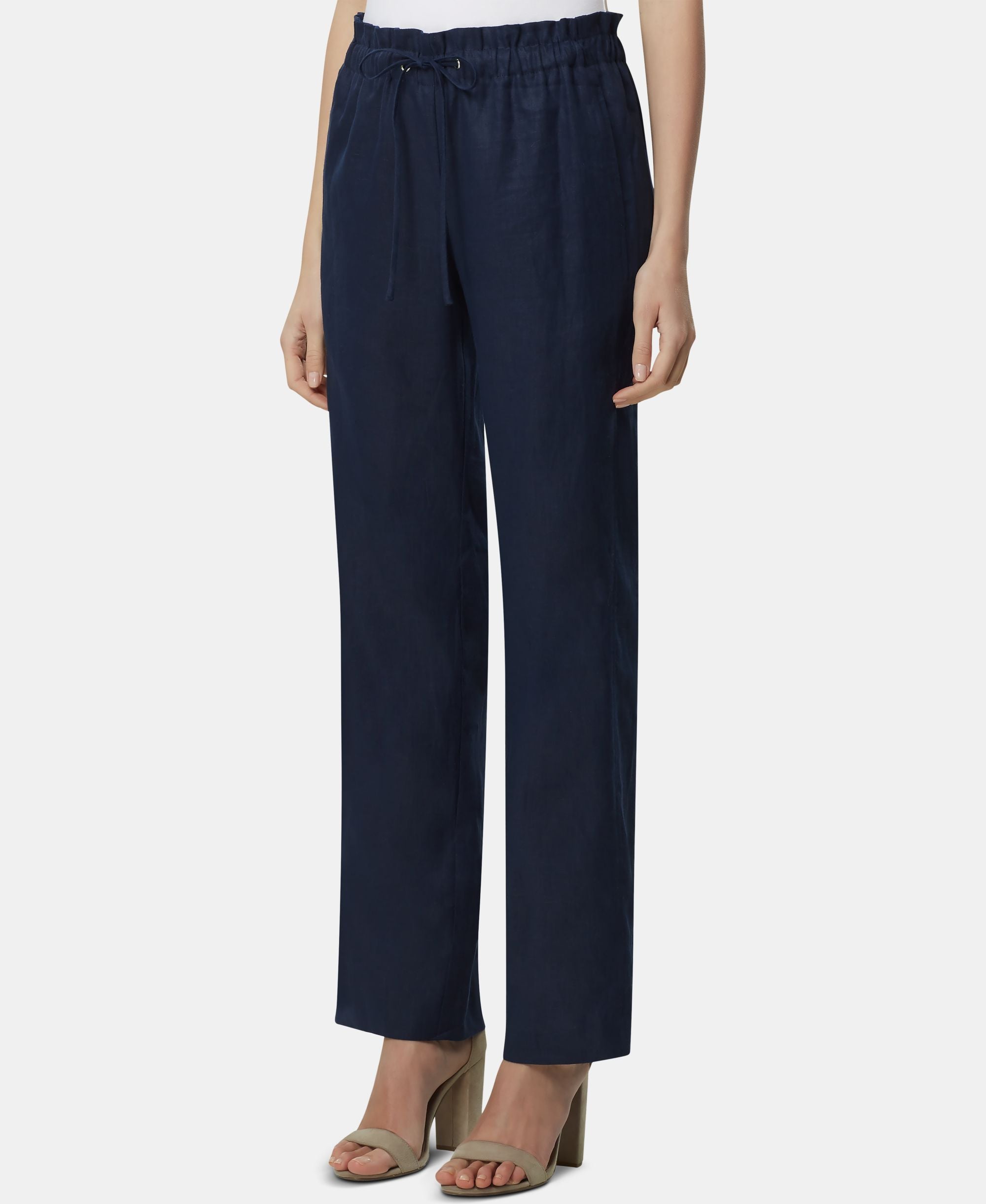 Linen Wide-Leg Pants