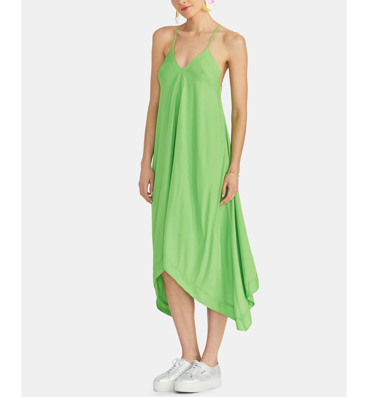 Maddelena Sleeveless Handkerchief-Hem Dress
