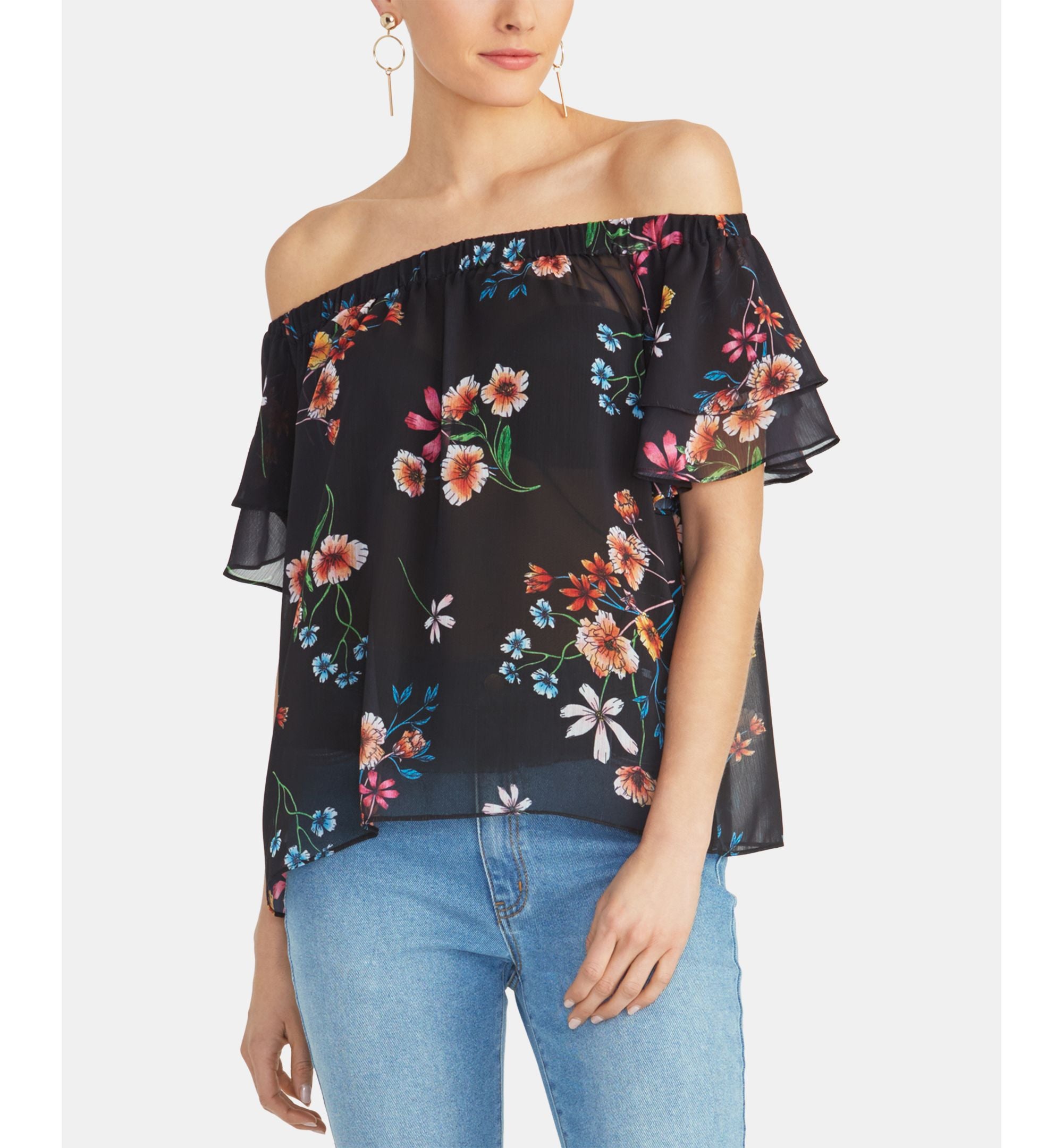 Rachel Rachel Roy Caelia Floral Off The Shoulder Top