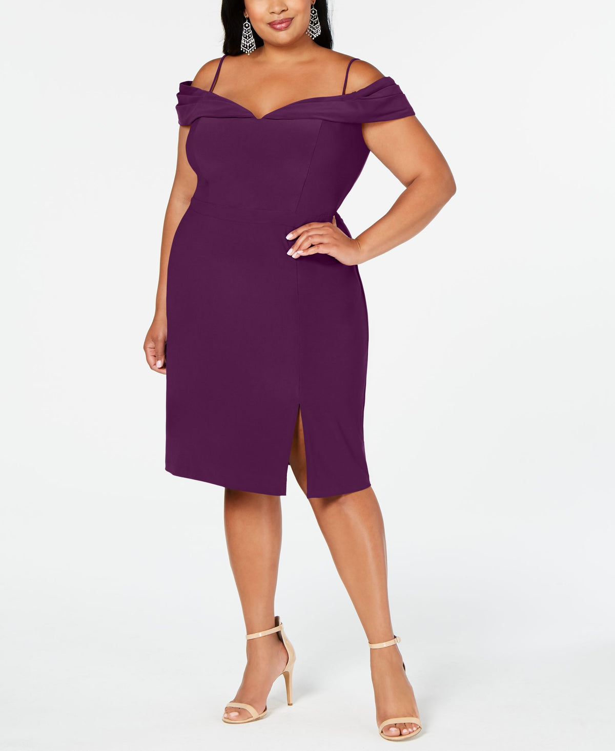 Plus Size Off-The-Shoulder Dress