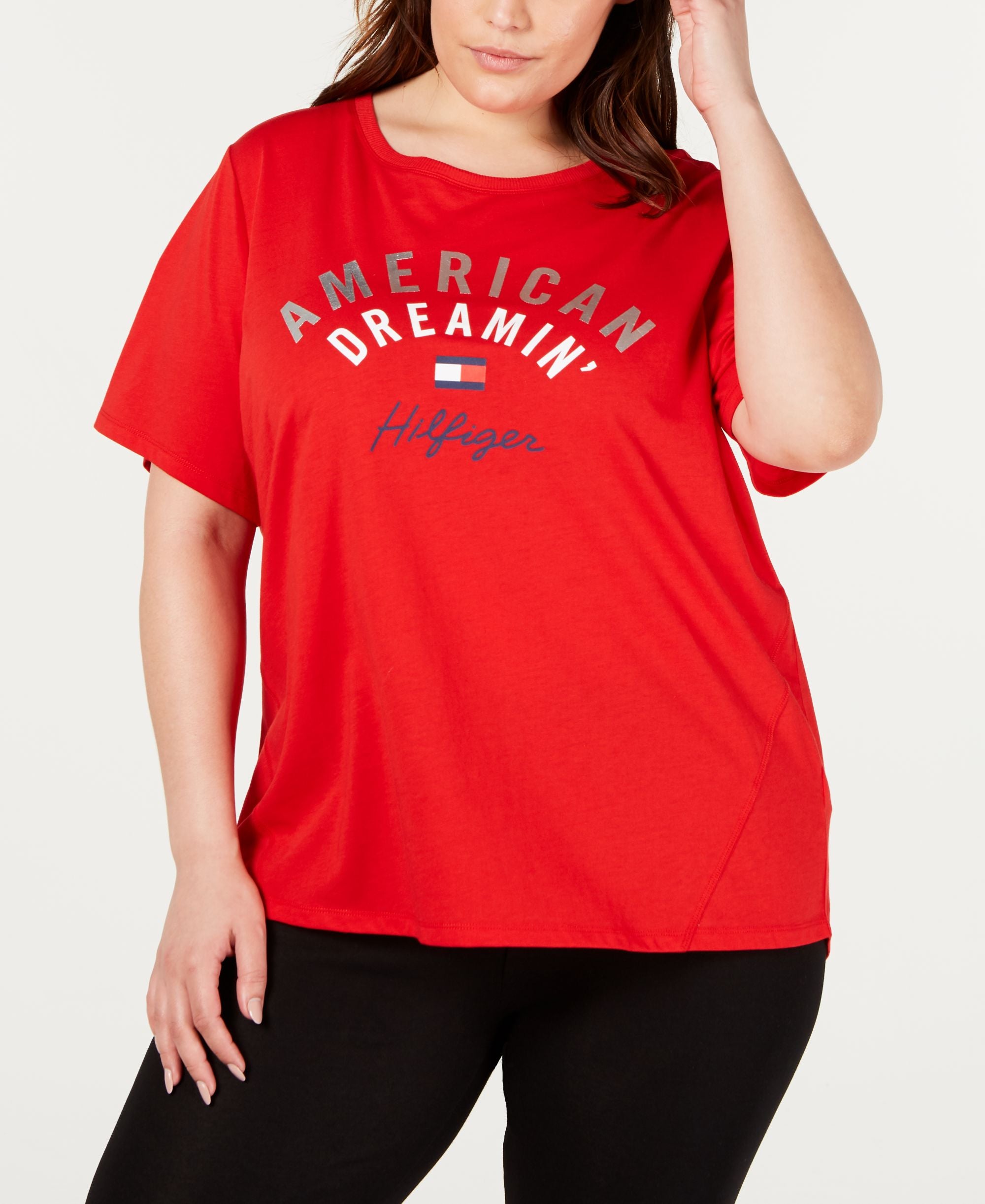 Tommy Hilfiger Sport Plus Size High Low Graphic T-Shirt