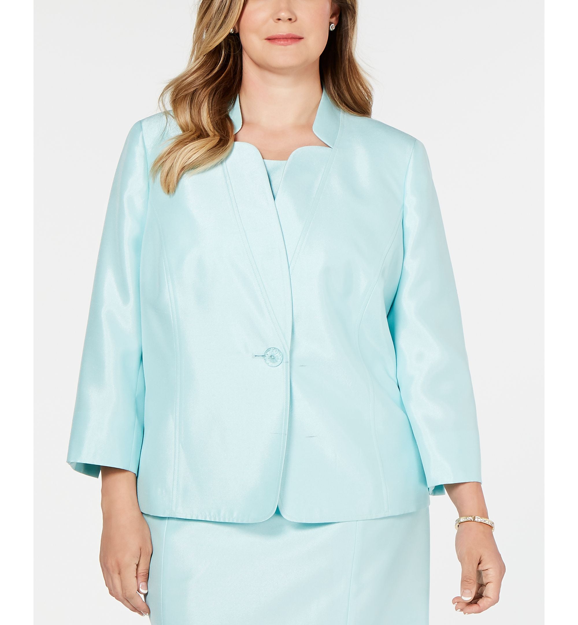 Kasper Plus Size One Button Blazer