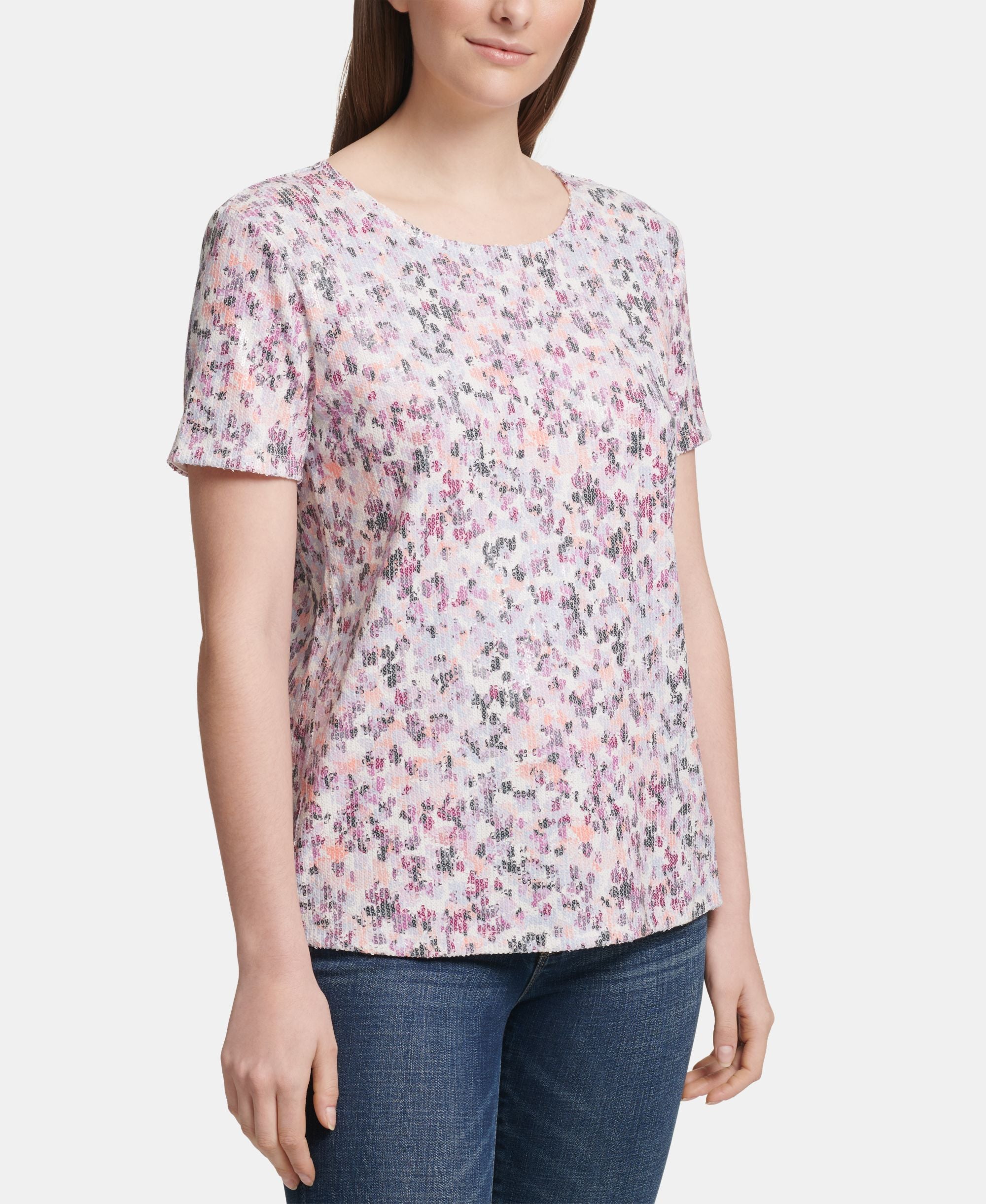 DKNY Sequin Short Sleeve T-Shirt