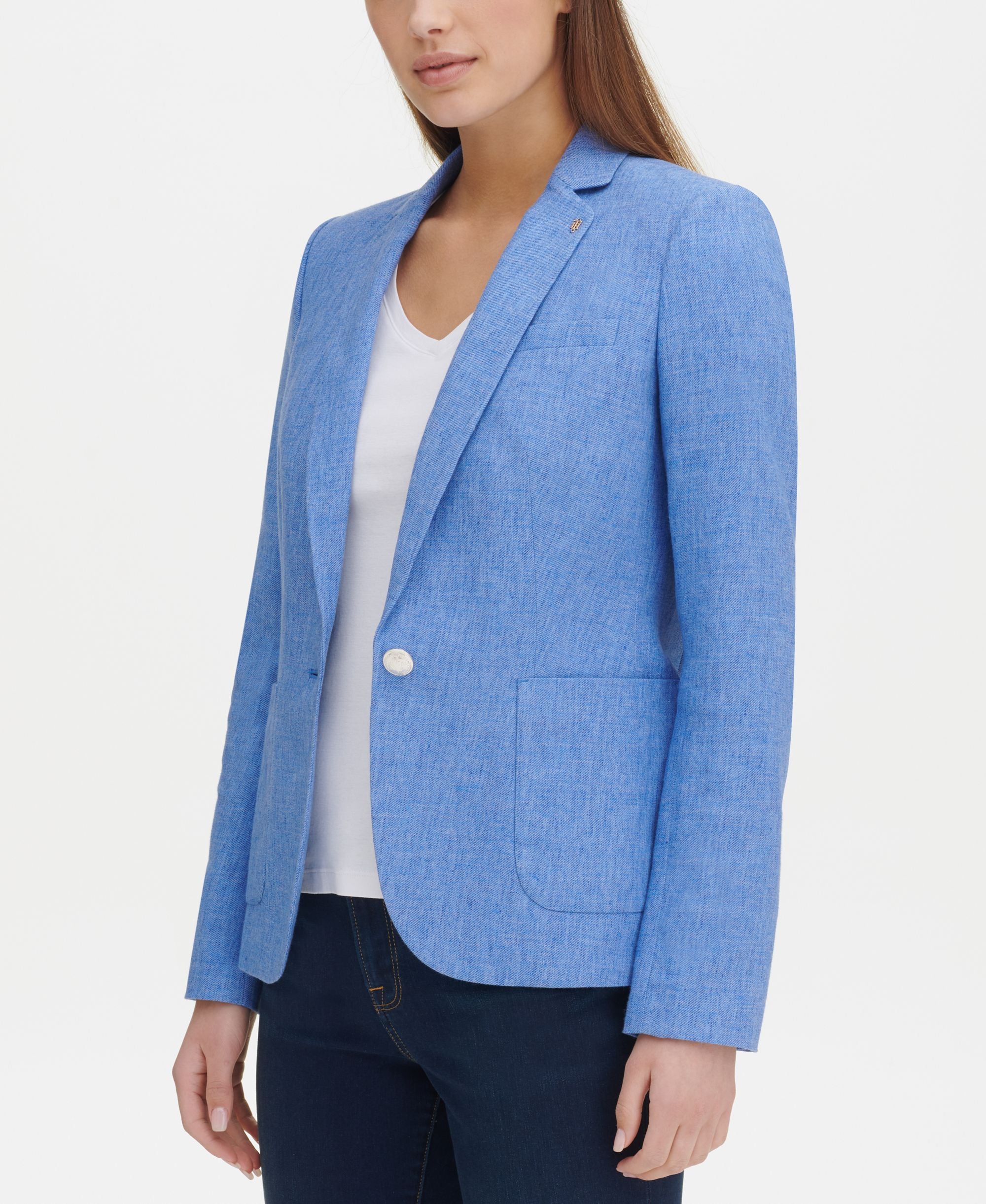 Tommy Hilfiger Single Button Notched Lapel Blazer