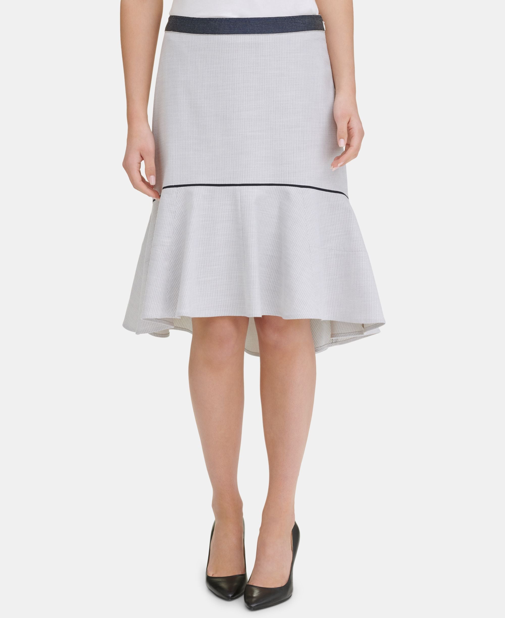 Tommy Hilfiger Contrast Trim Ruffled Skirt