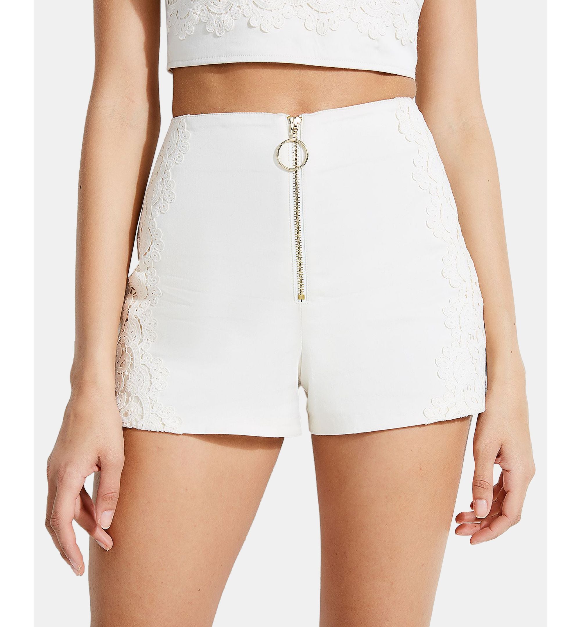 Guess Caylin Lace Detail Shorts