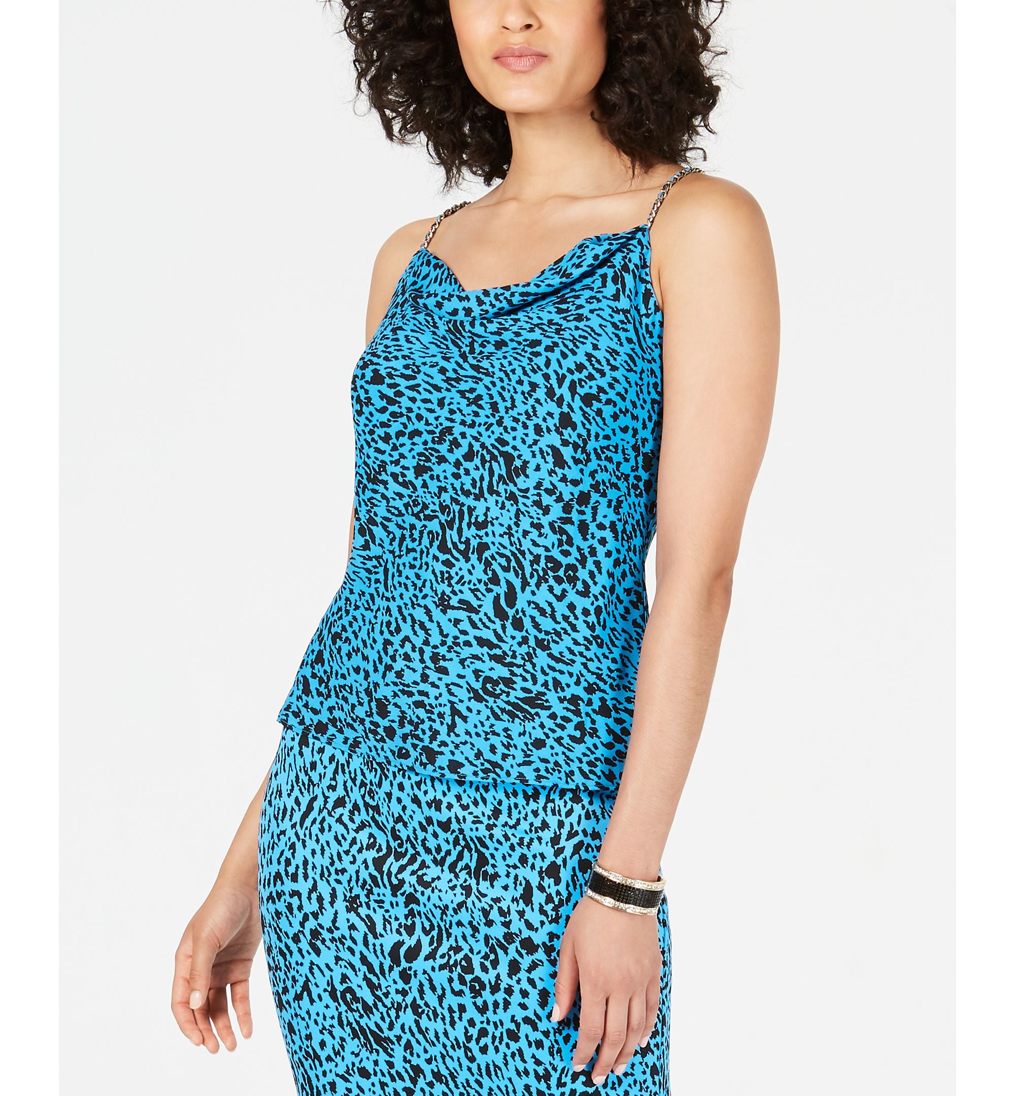 Thalia Sodi Printed Chain Strap Top