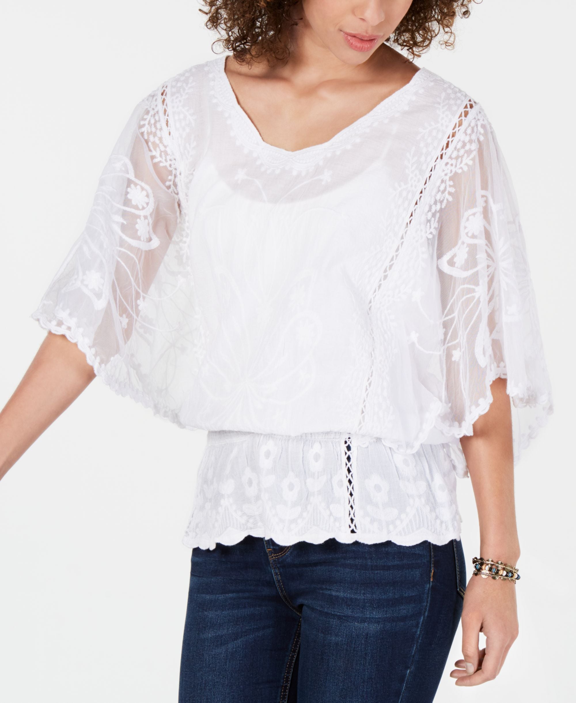 Style & Co Butterfly Sleeve Top