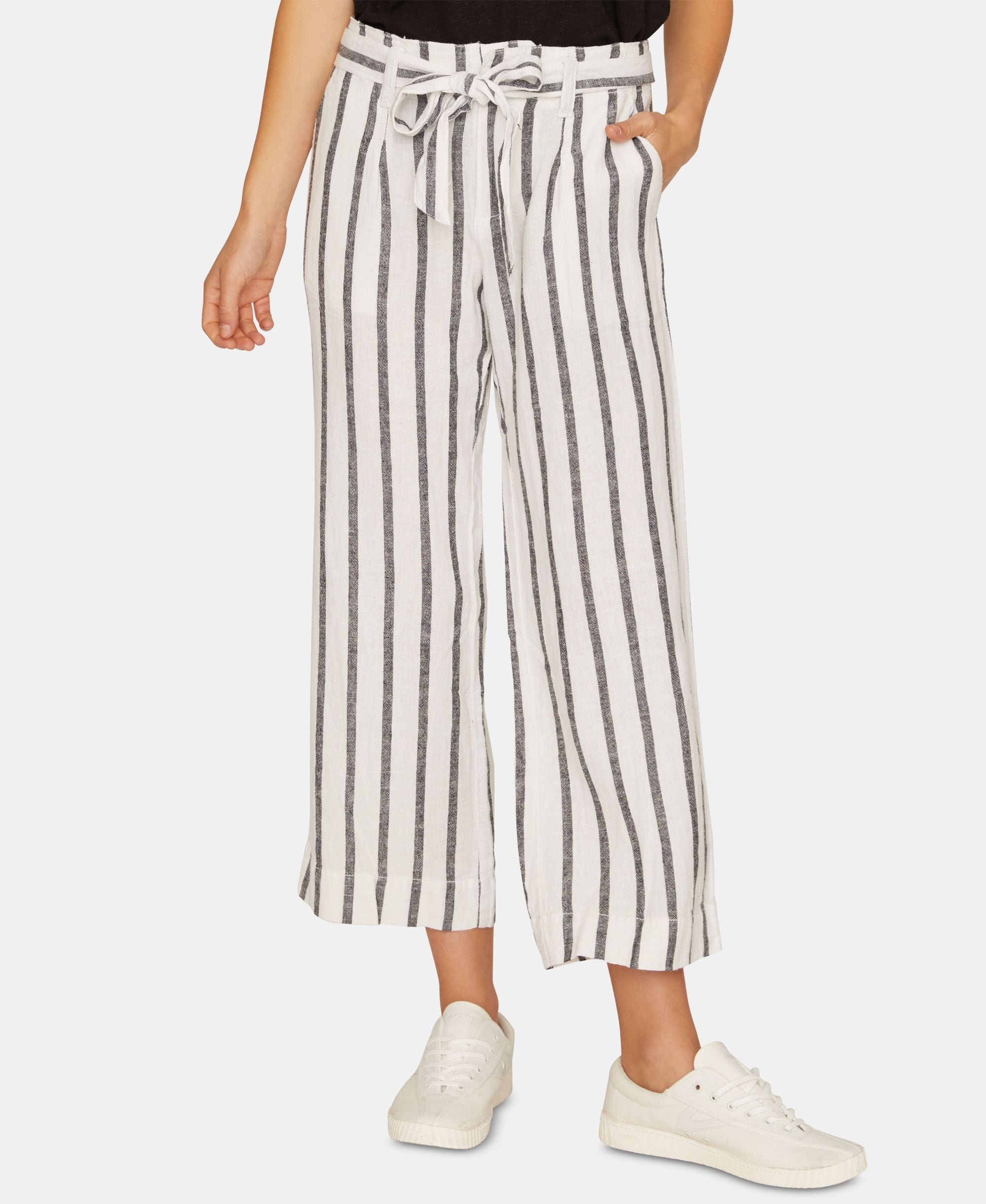 Sanctuary Inland Striped Wide Leg Capri Pants